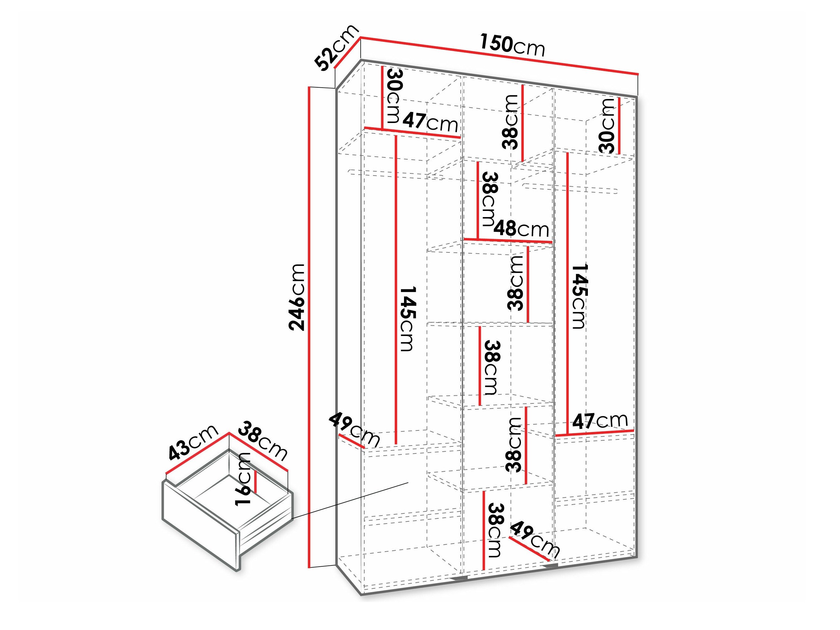 Armoire Hartford 571 (Blanc)