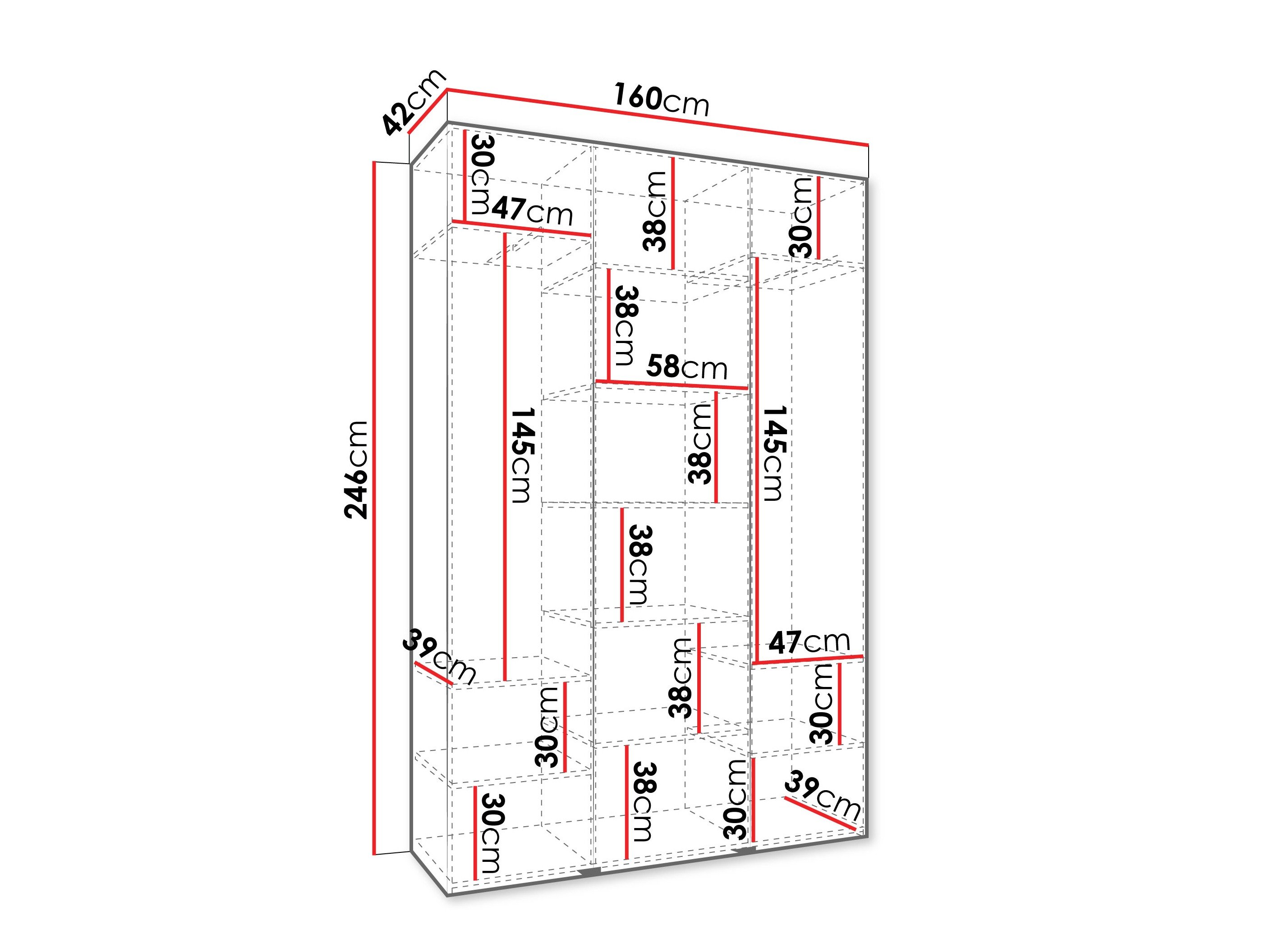 Armoire Hartford 571 (Blanc)