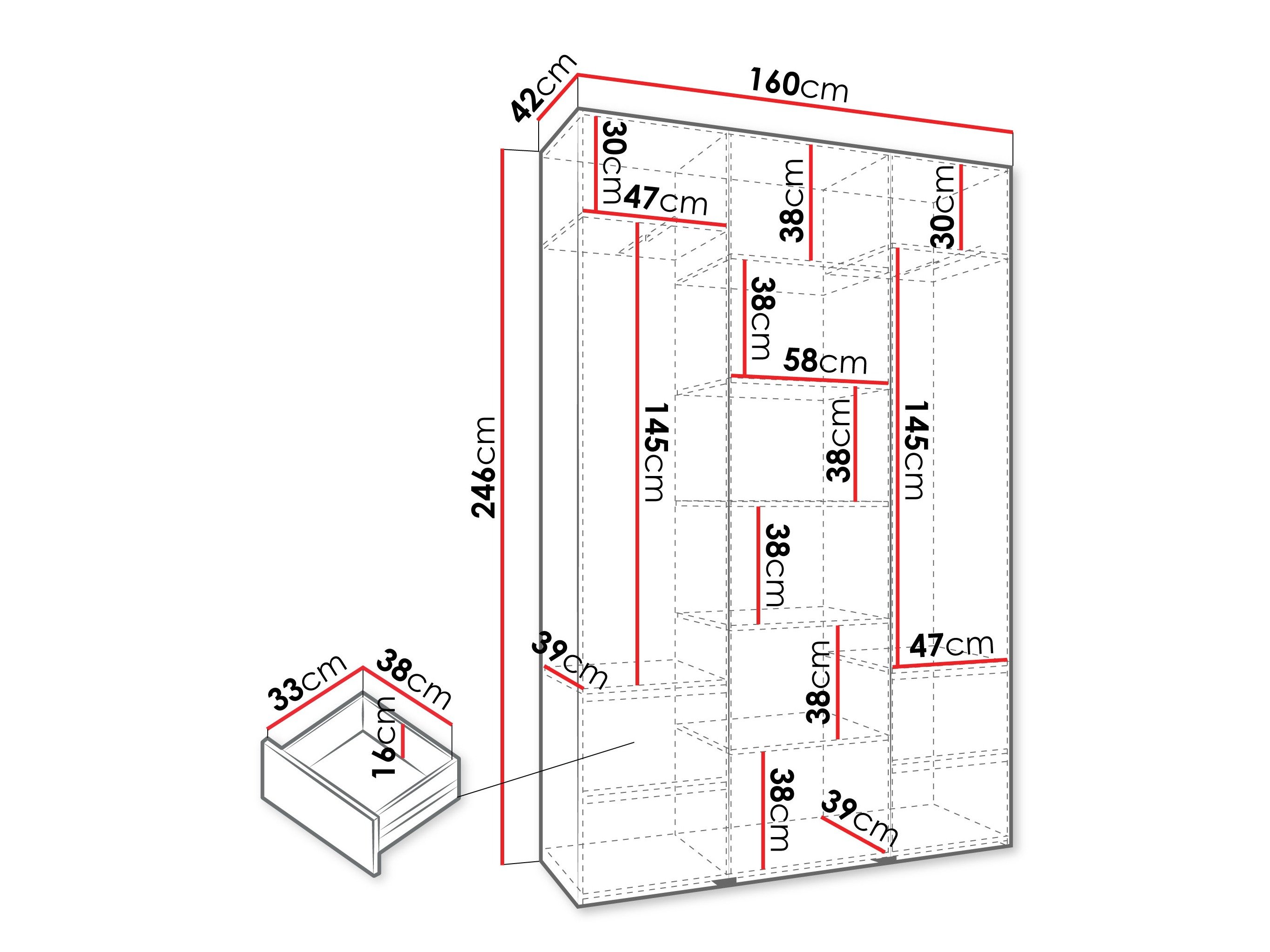 Armoire Hartford 571 (Blanc)