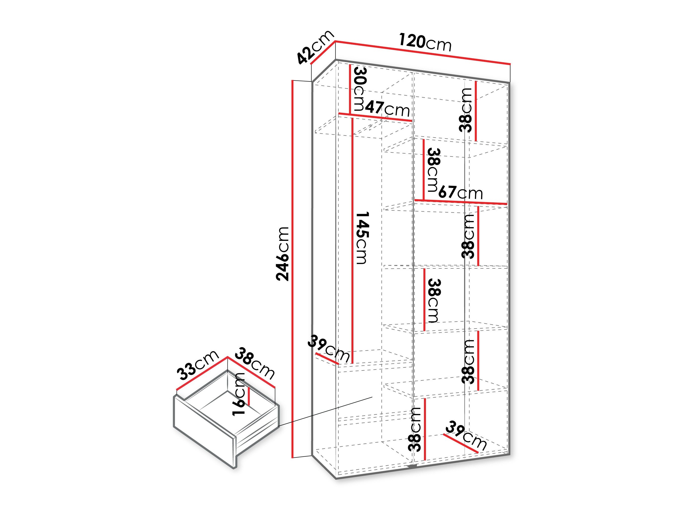 Armoire Hartford 571 (Blanc)