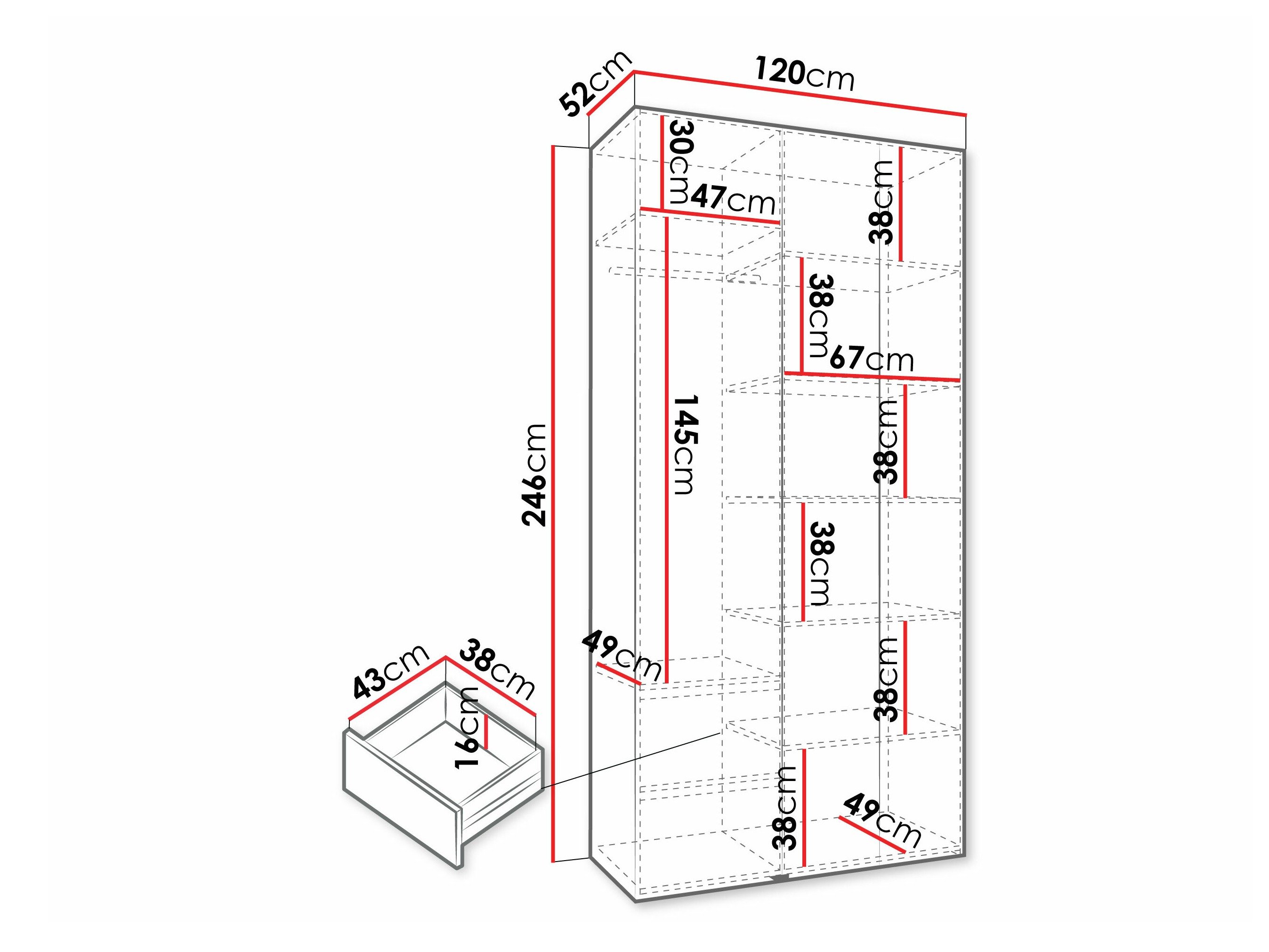 Armoire Hartford 571 (Blanc)