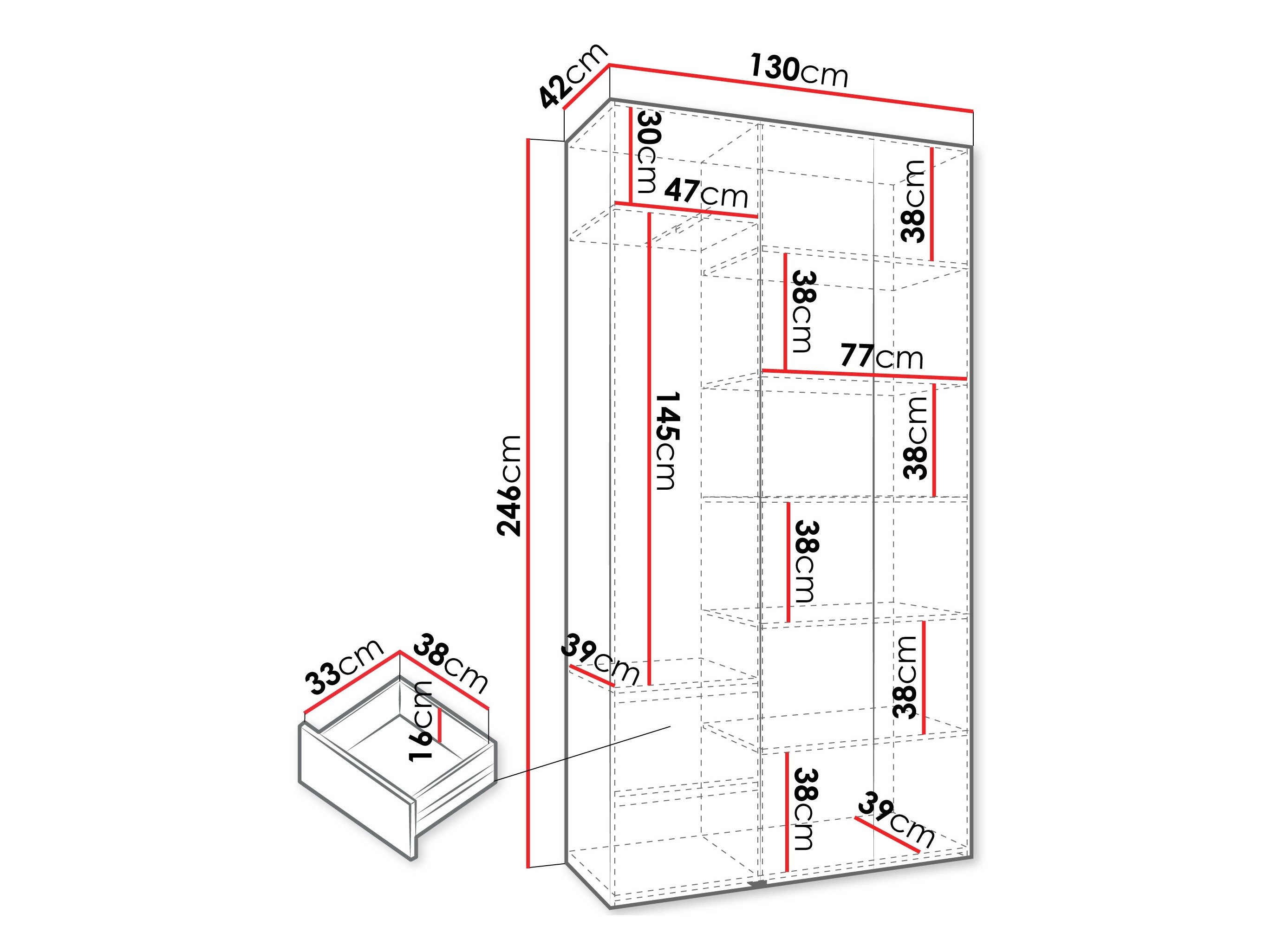 Armoire Hartford 571 (Blanc)