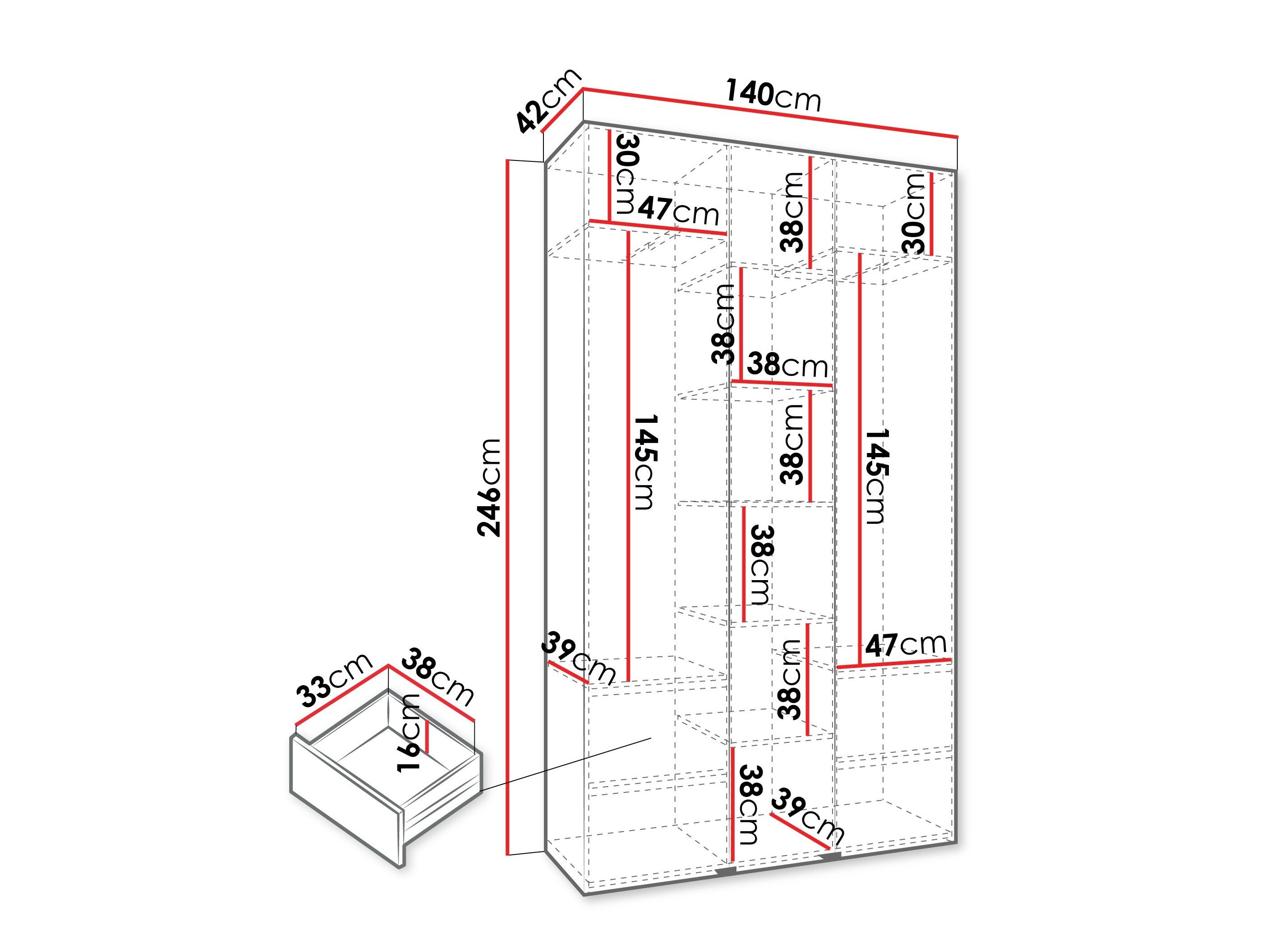 Armoire Hartford 571 (Blanc)