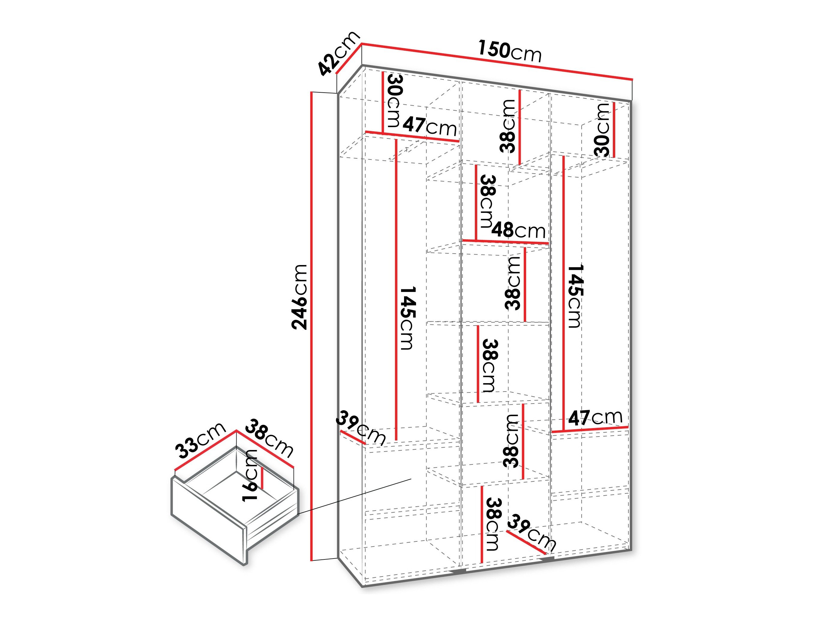 Armoire Hartford 571 (Blanc)