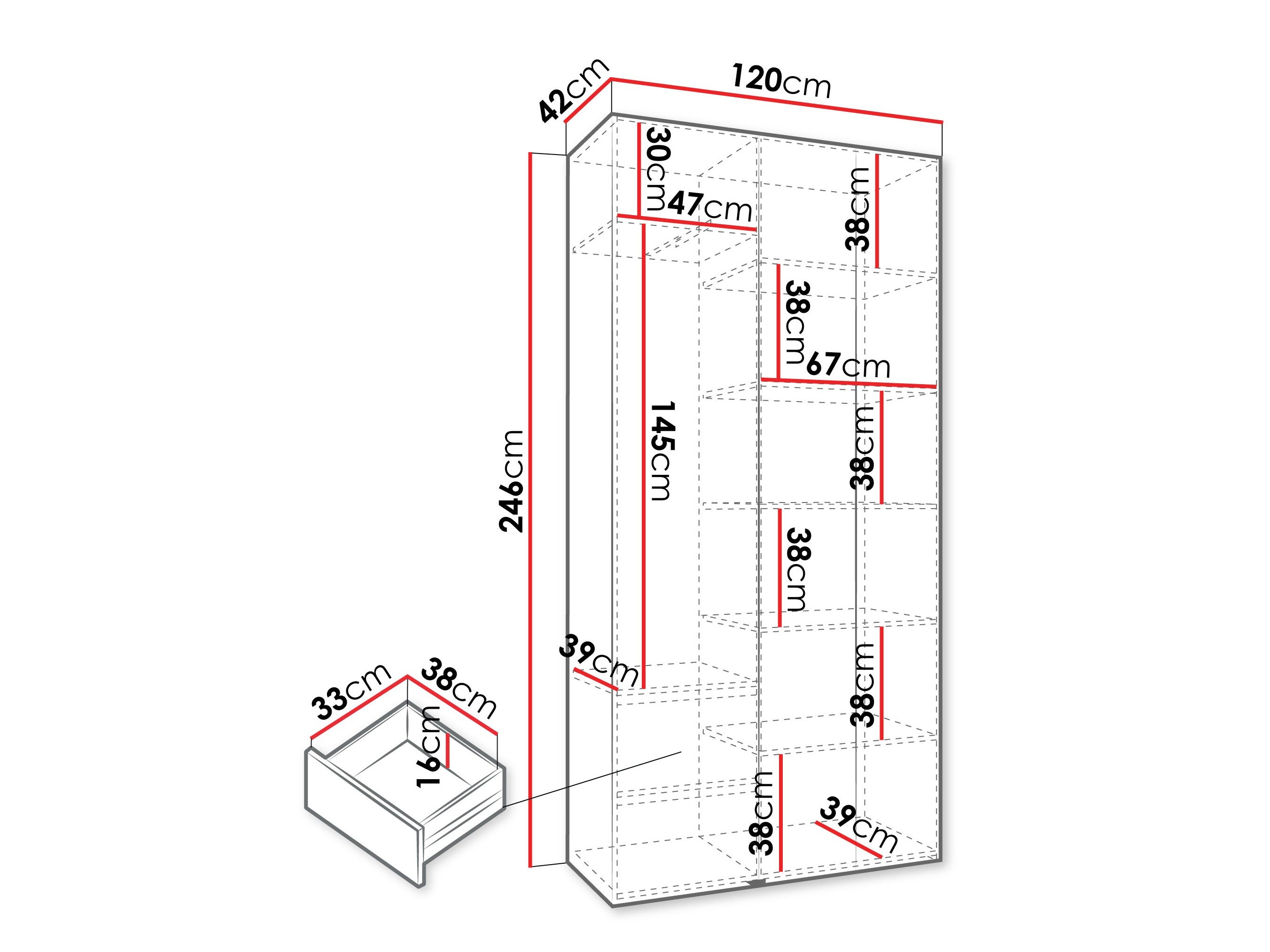 Armoire Hartford 571 (Cachemire)