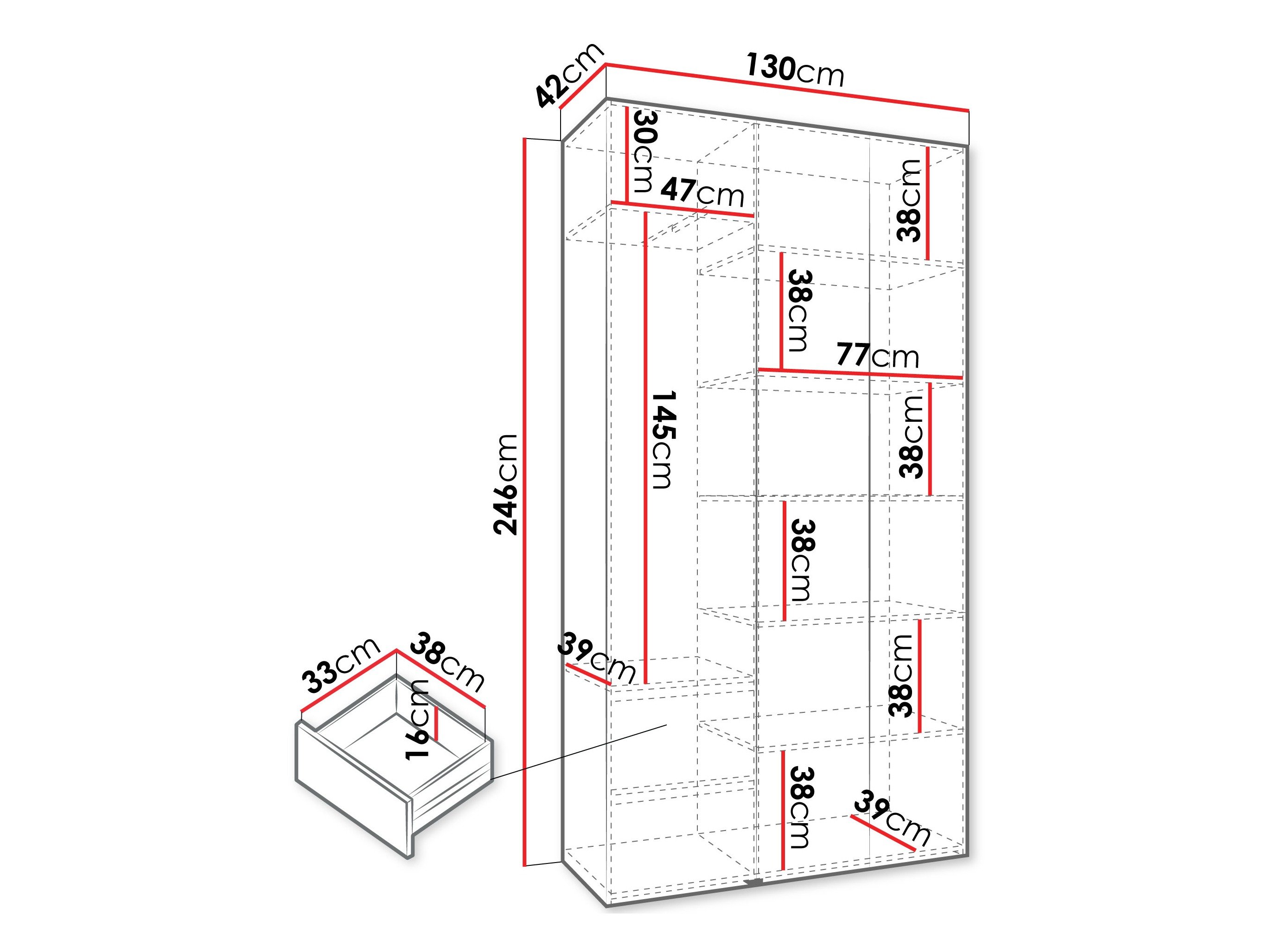 Armoire Hartford 571 (Cachemire)