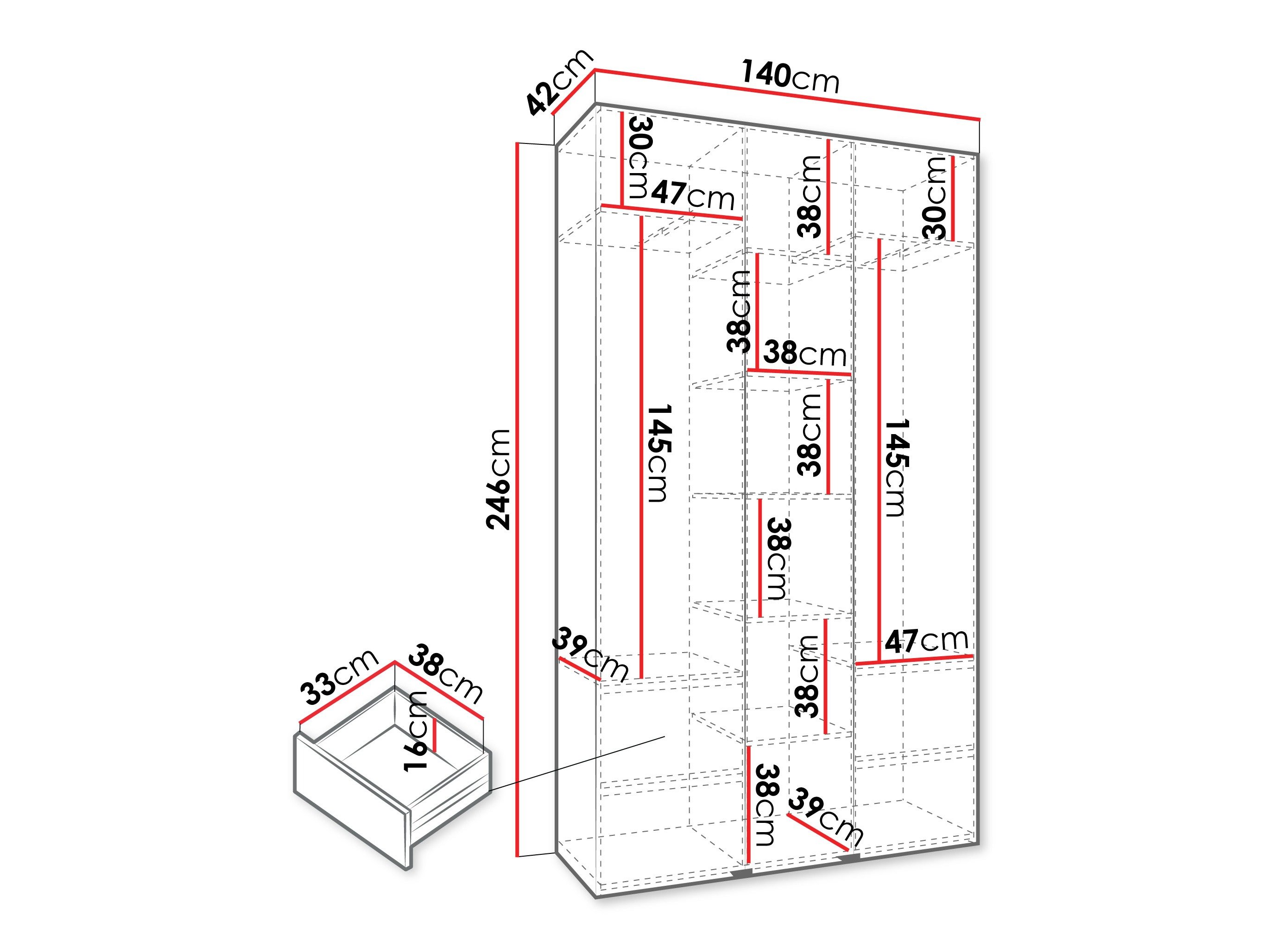 Armoire Hartford 571 (Cachemire)