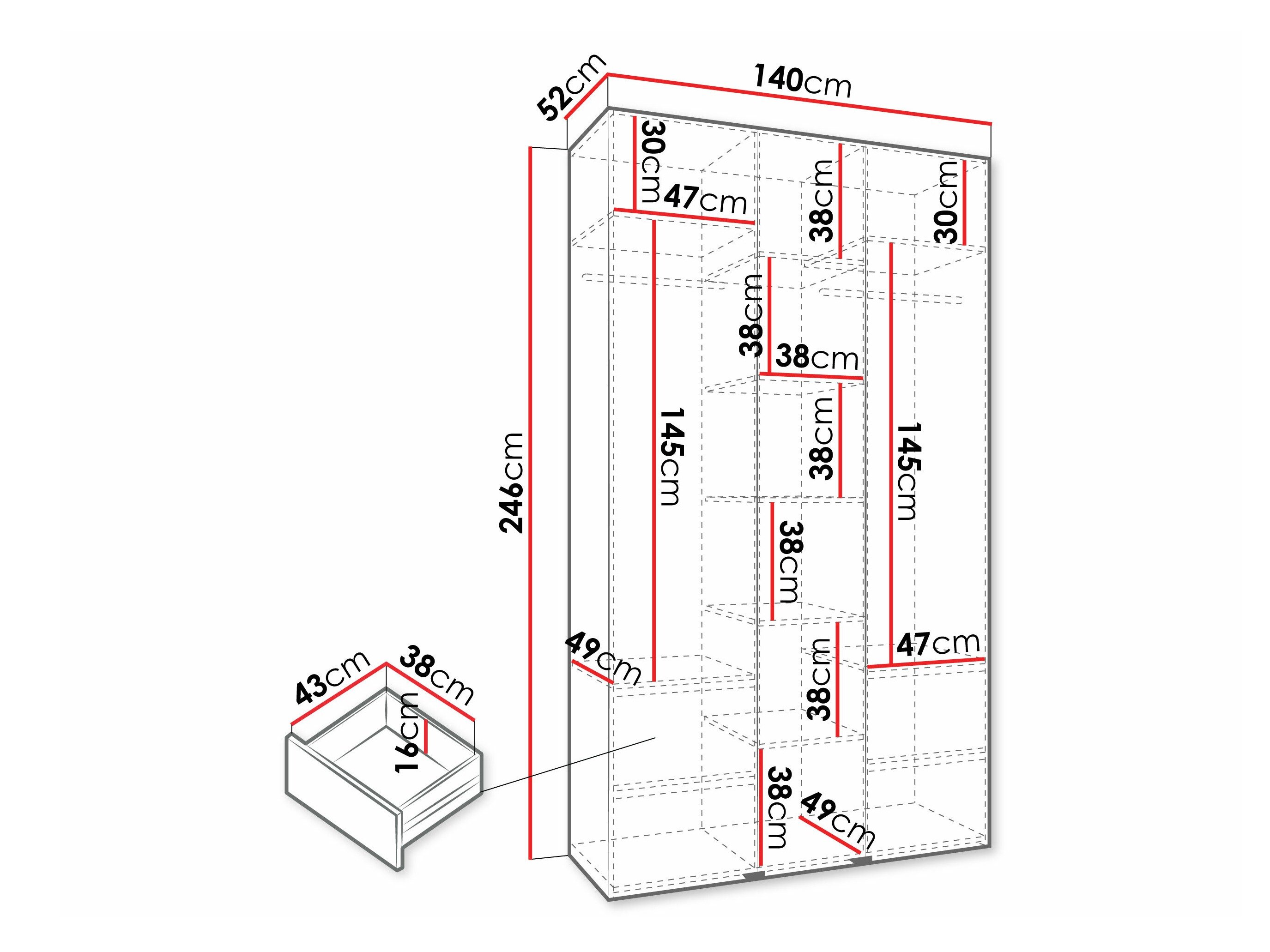 Armoire Hartford 571 (Cachemire)