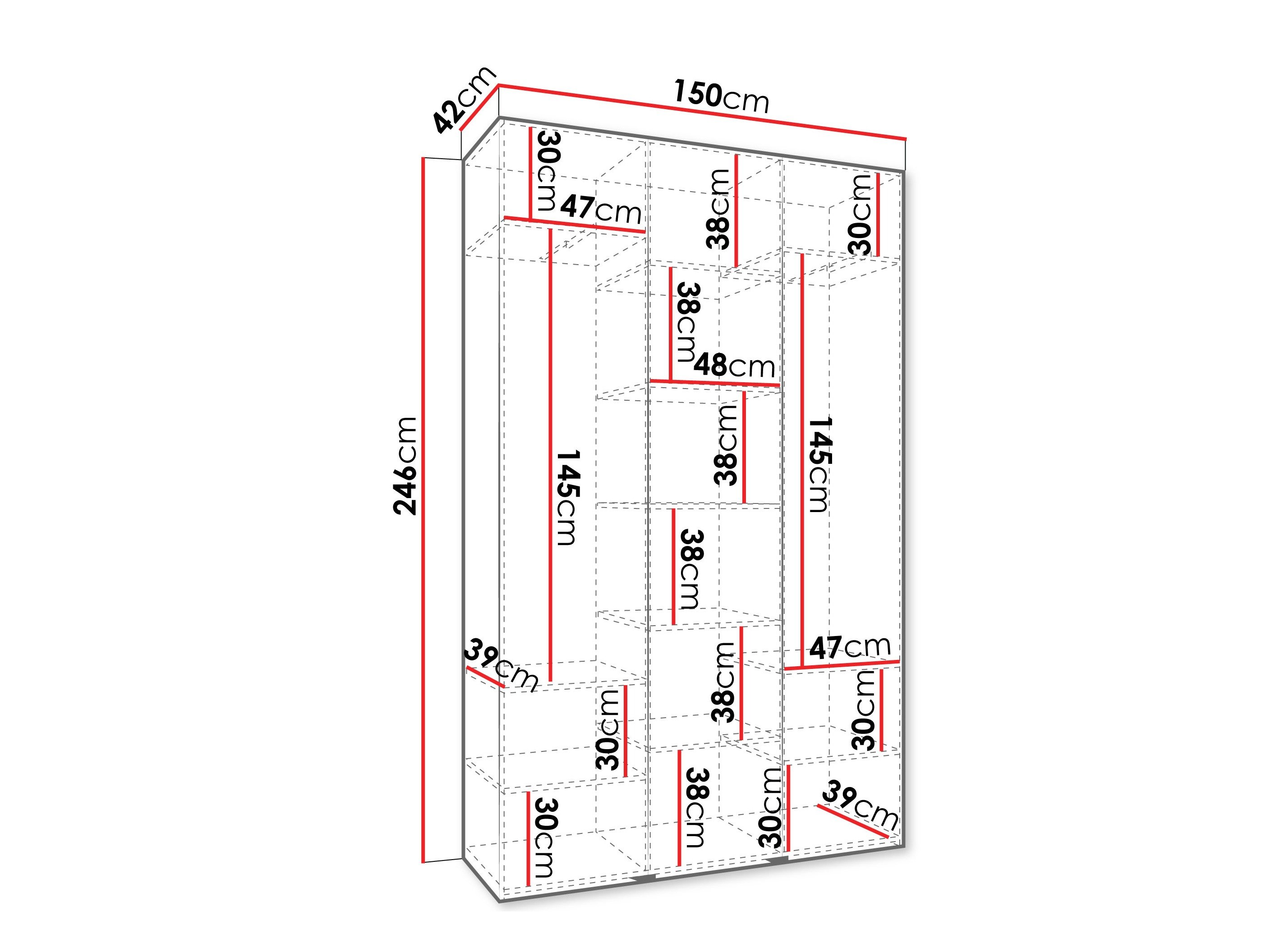 Armoire Hartford 571 (Cachemire)