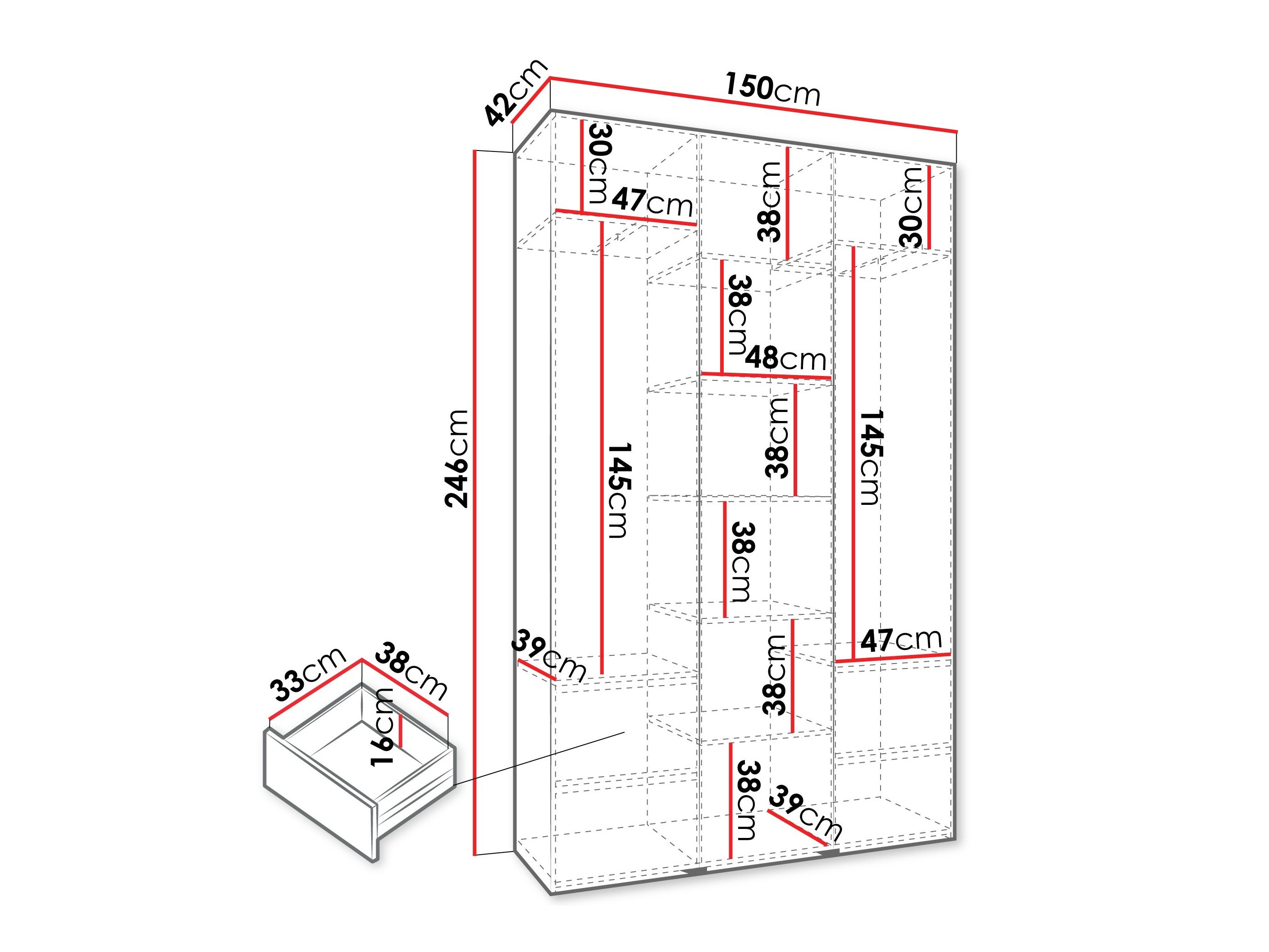 Armoire Hartford 571 (Cachemire)