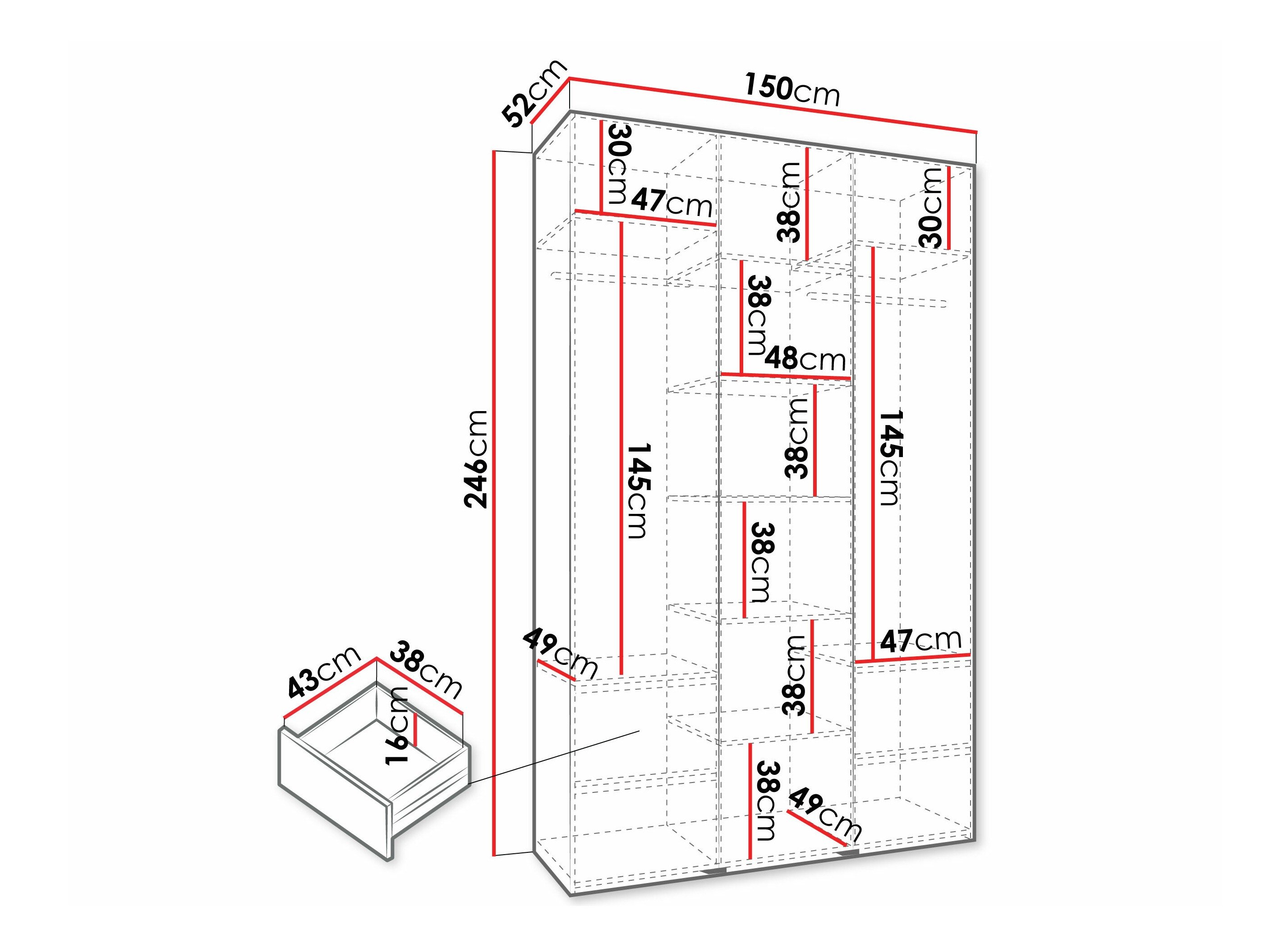 Armoire Hartford 571 (Cachemire)
