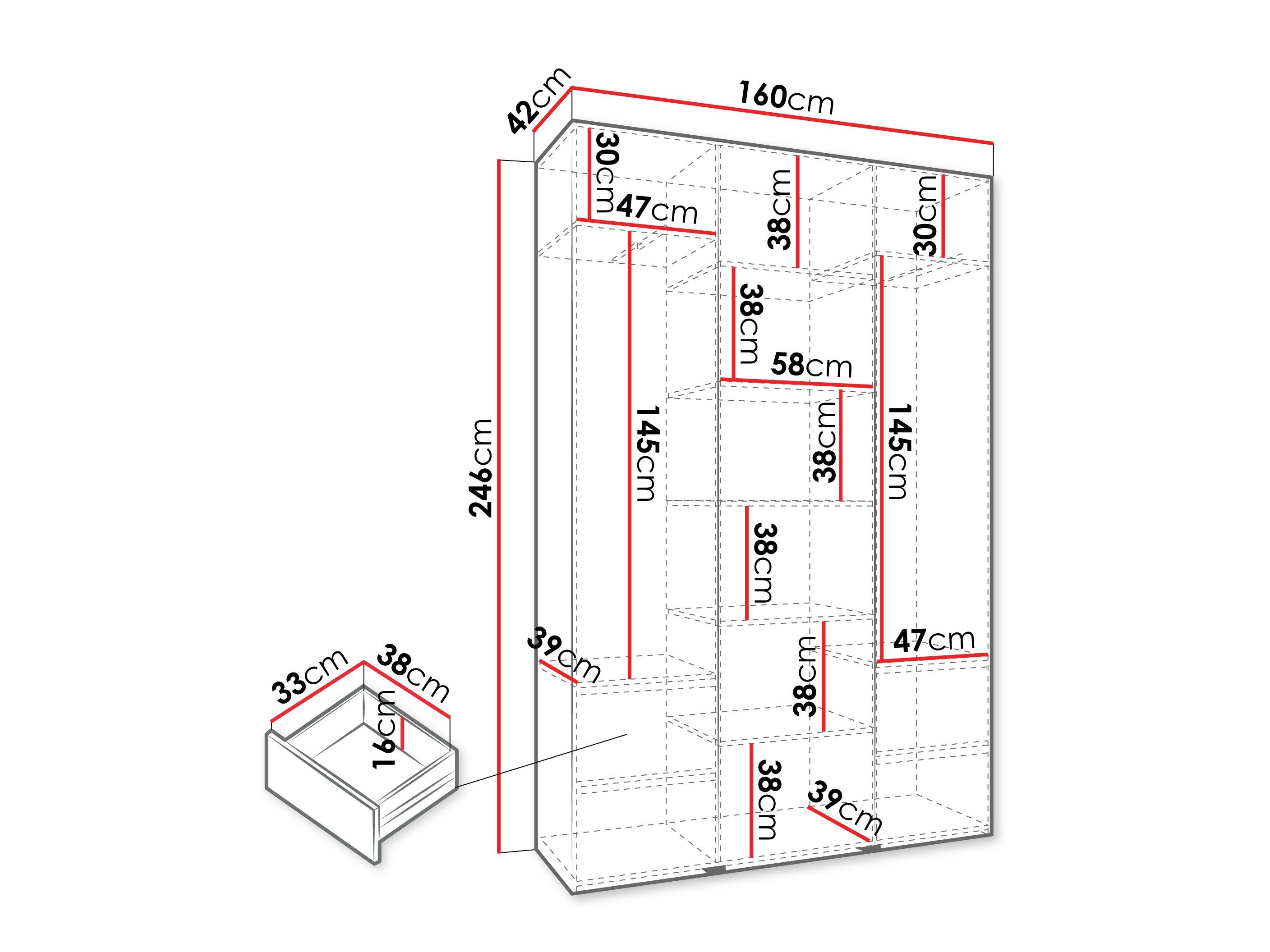 Armoire Hartford 571 (Cachemire)
