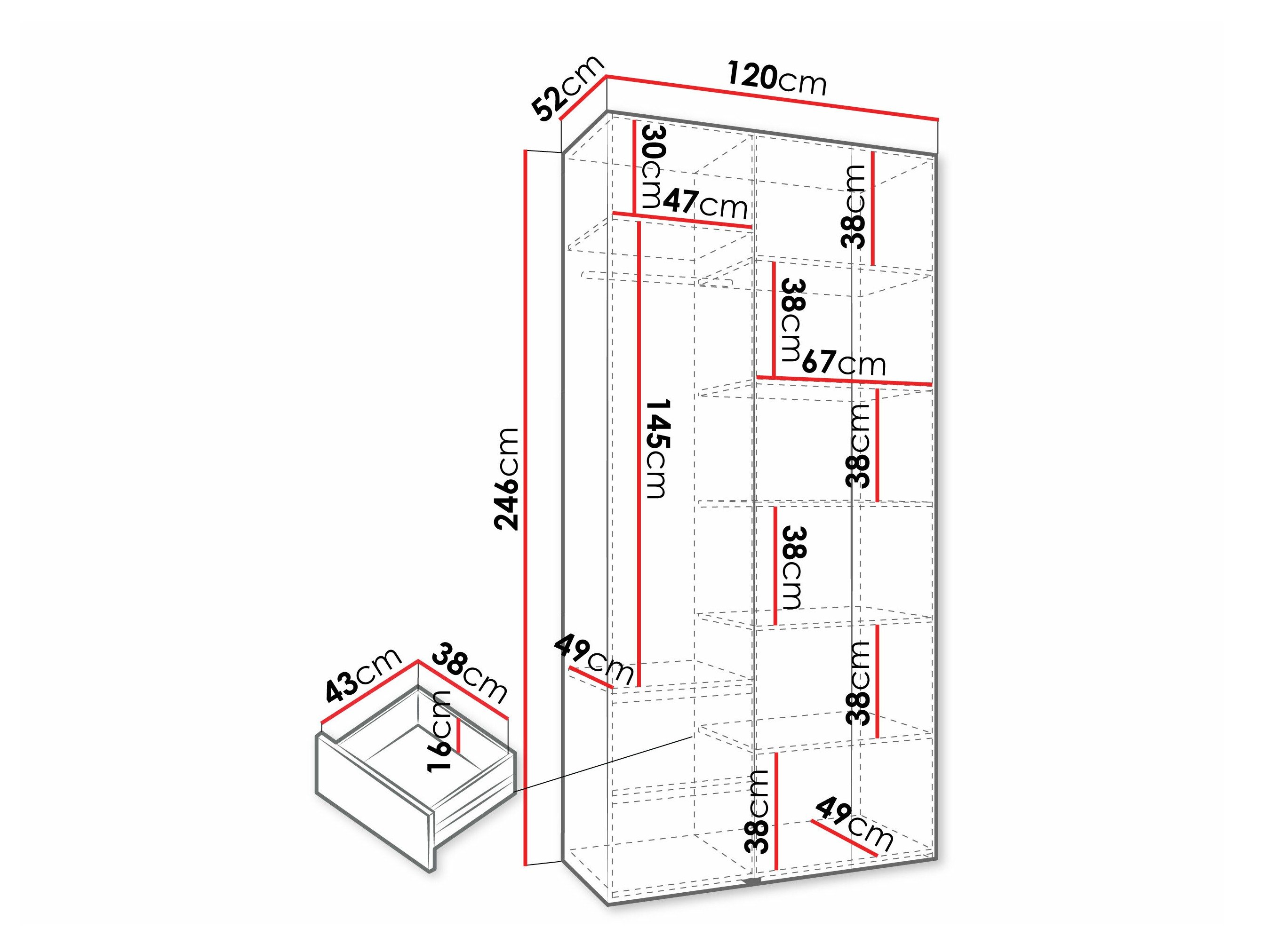 Armoire Hartford 571 (Cachemire)