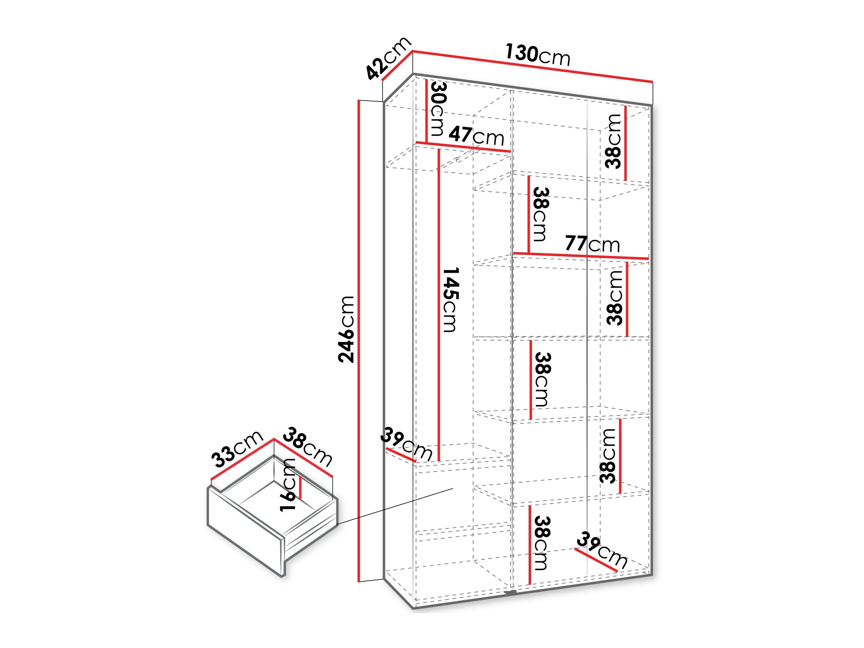Armoire Hartford 571 (Cachemire)