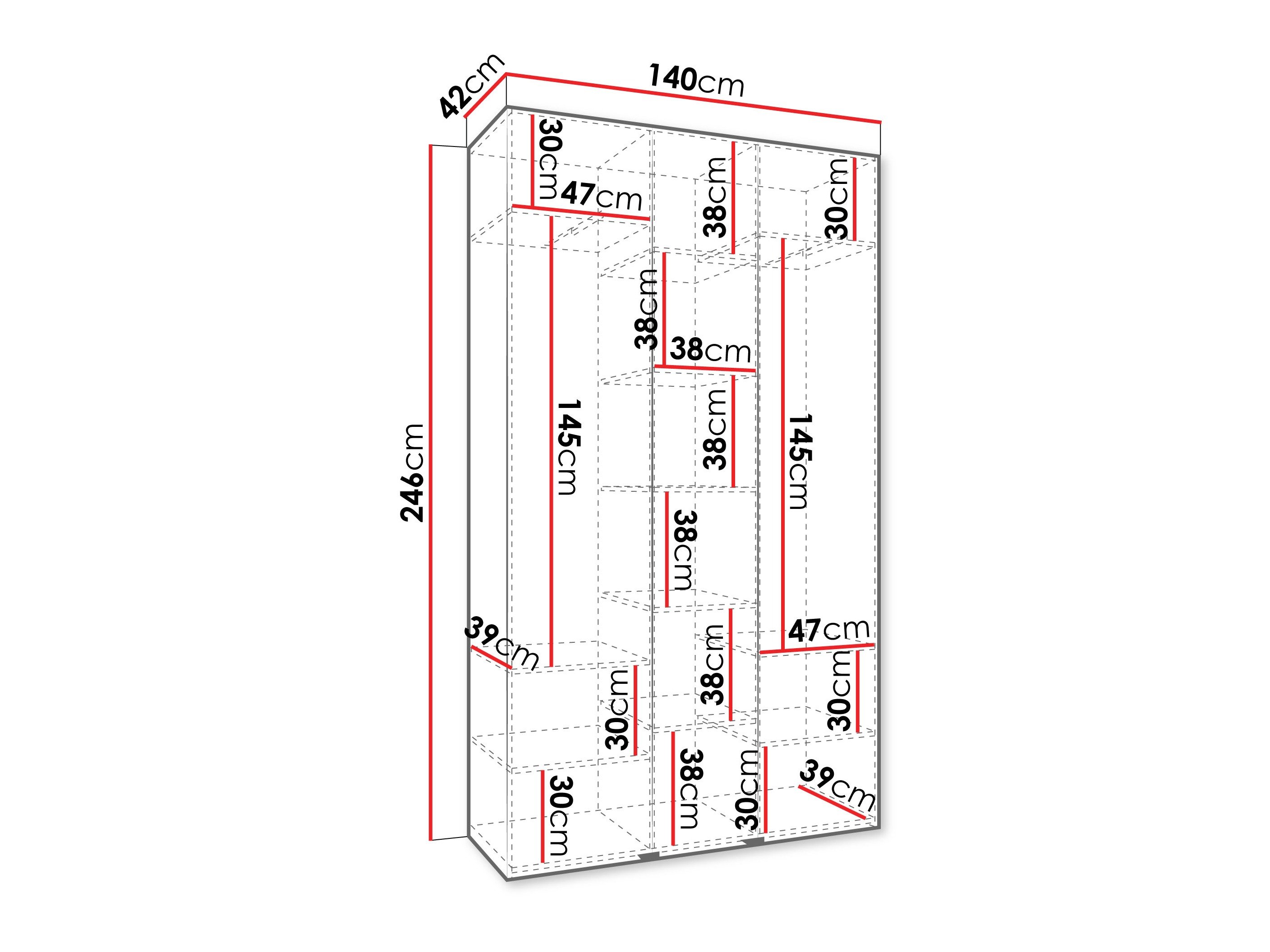 Armoire Hartford 571 (Cachemire)