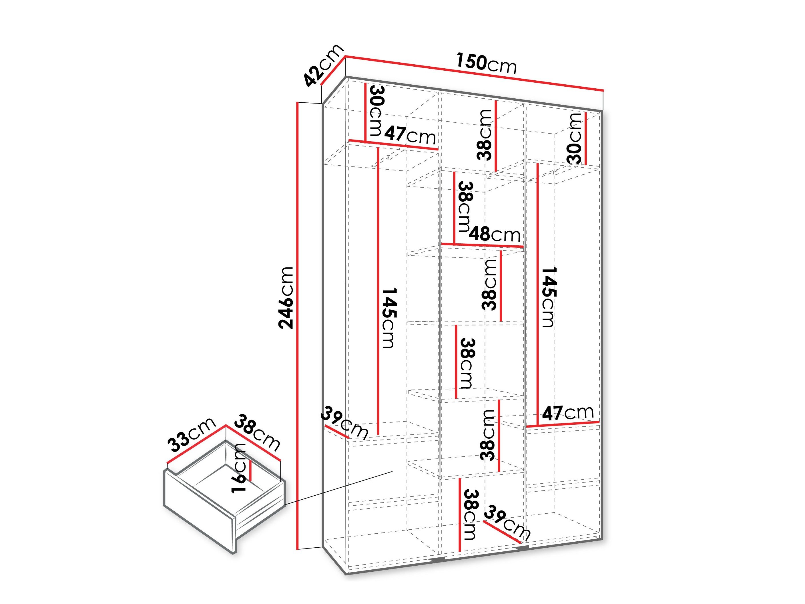 Armoire Hartford 571 (Cachemire)