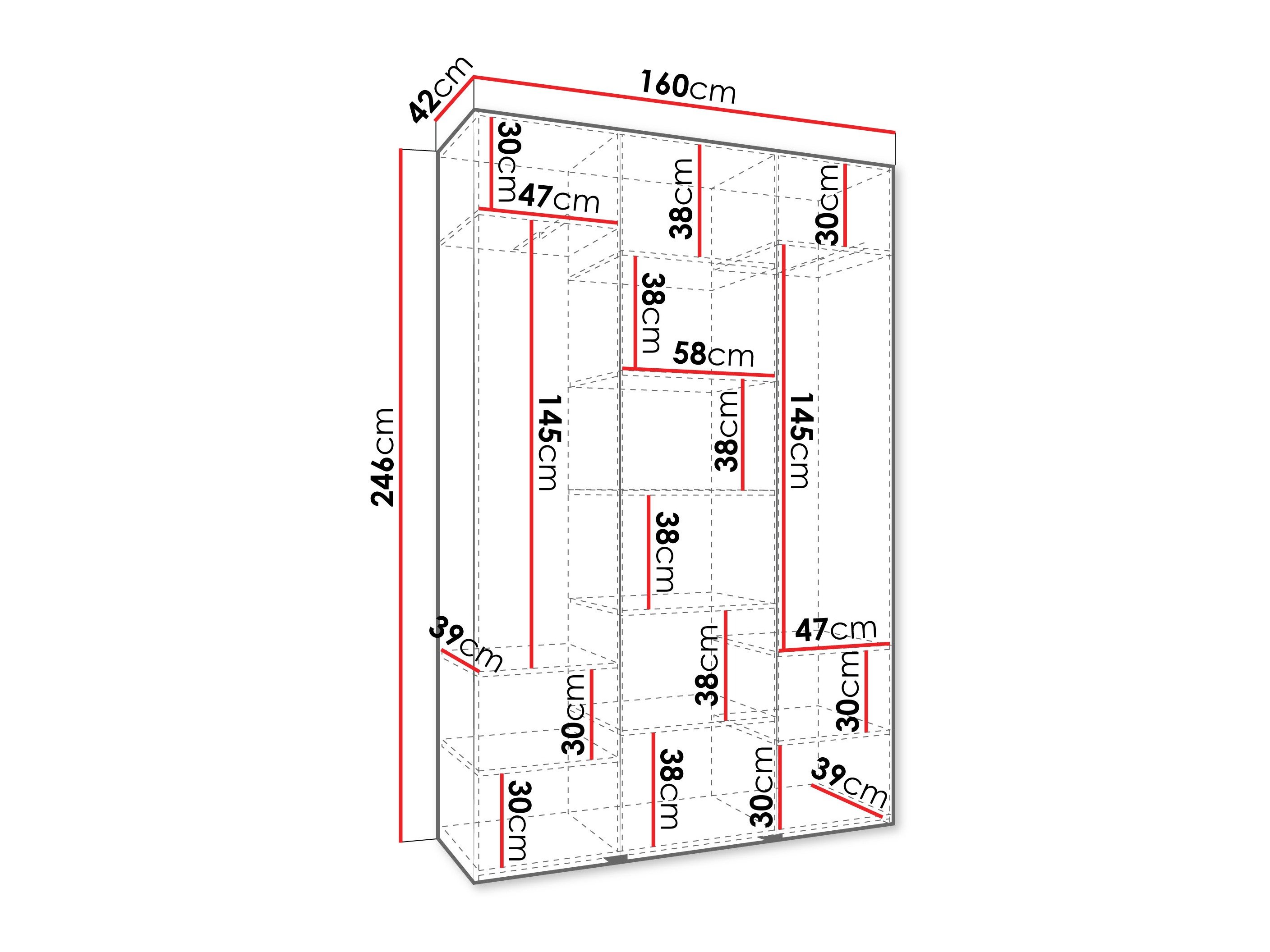 Armoire Hartford 571 (Cachemire)