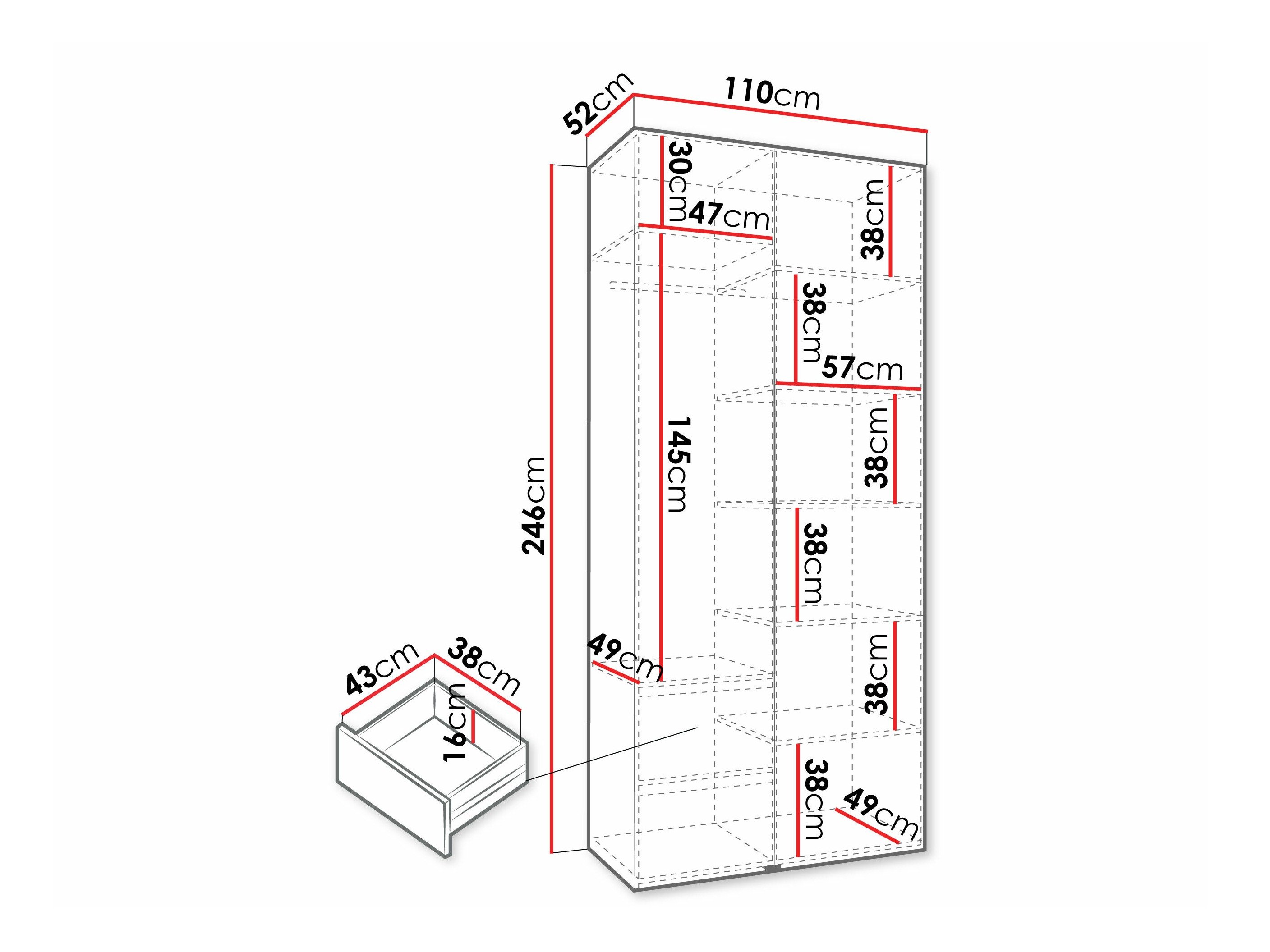 Armoire Hartford 572 (Blanc)
