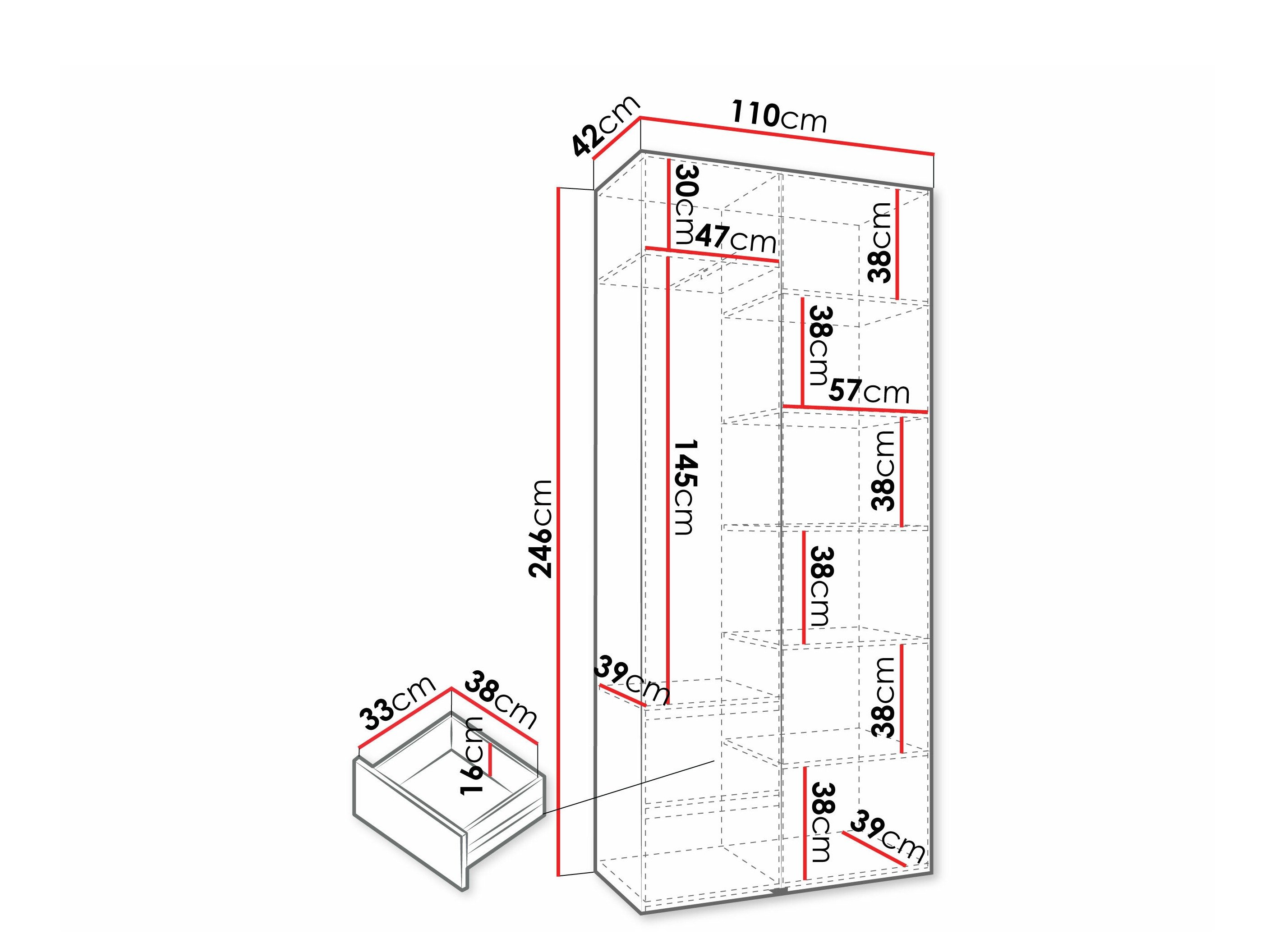 Armoire Hartford 572 (Blanc)