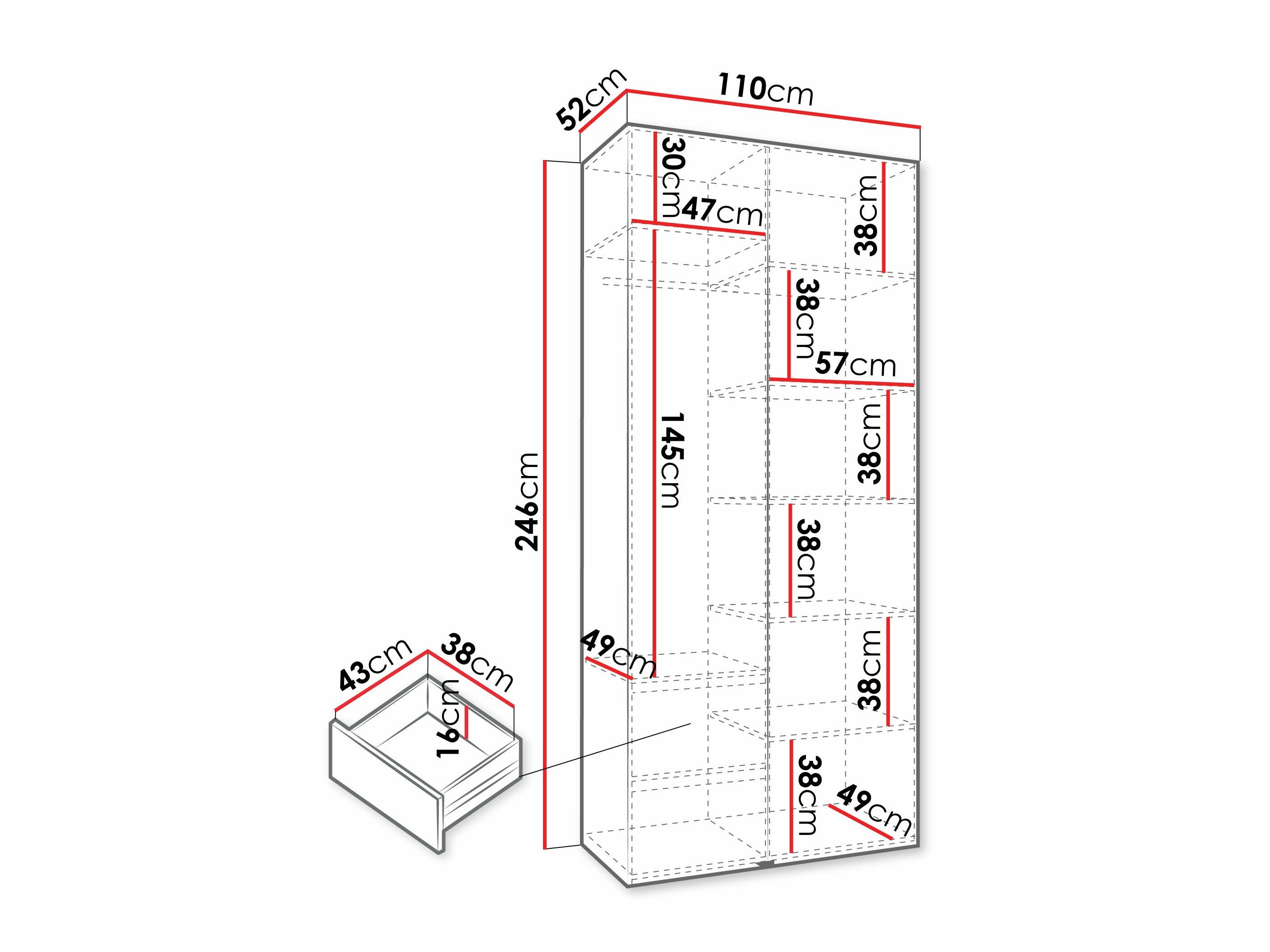 Armoire Hartford 572 (Cachemire)