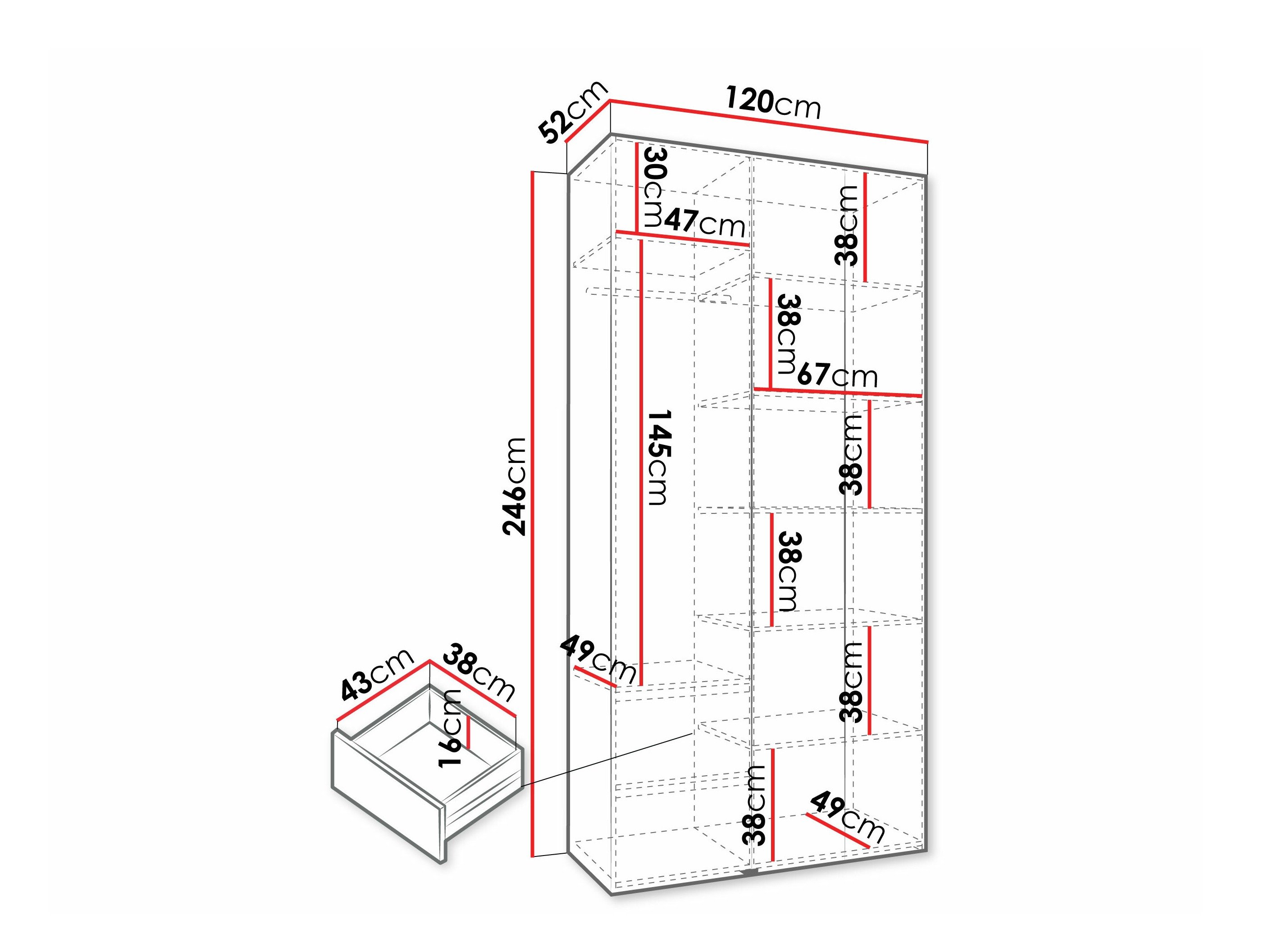 Armoire Hartford 573 (Blanc)