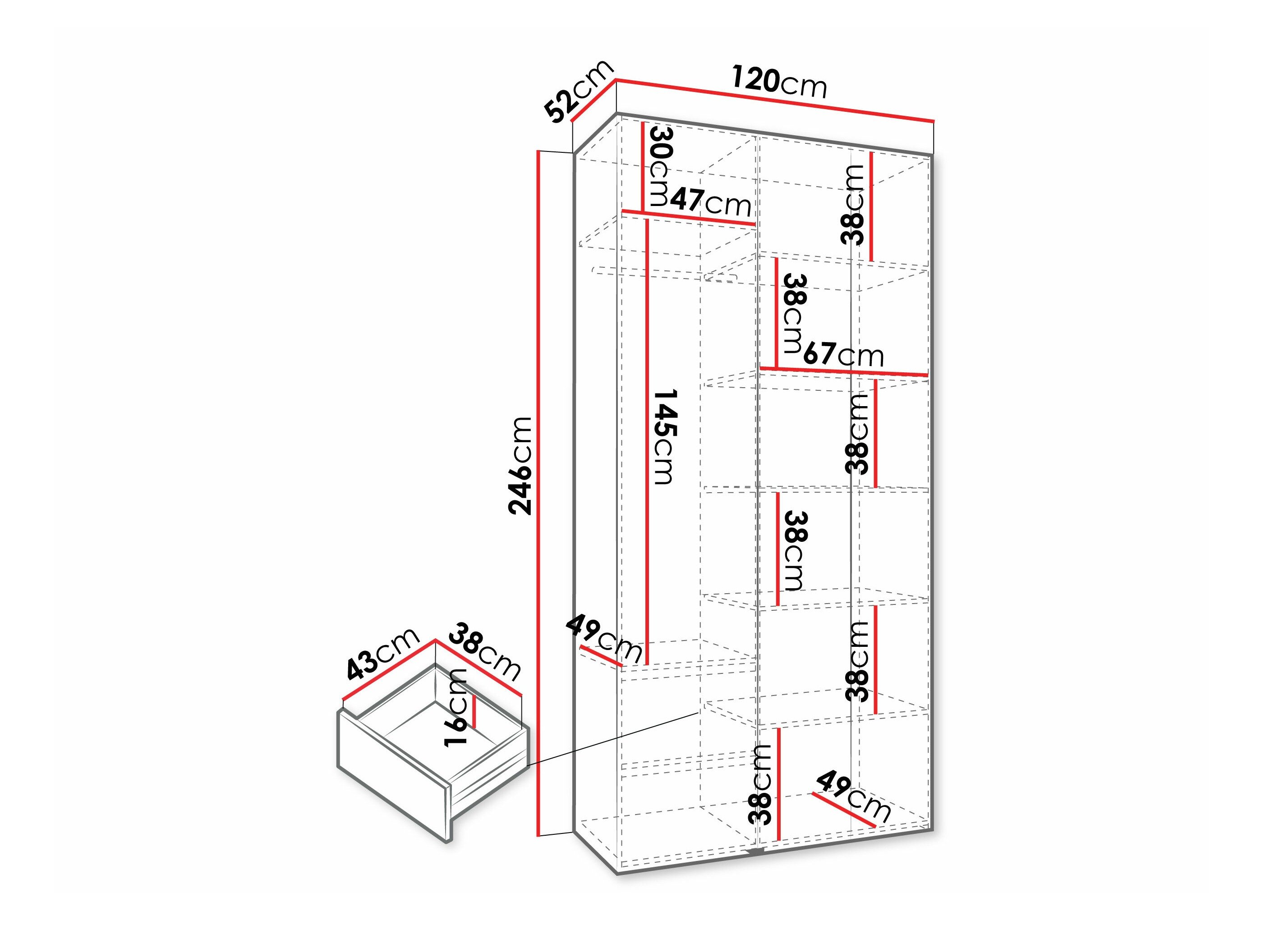 Armoire Hartford 573 (Blanc)