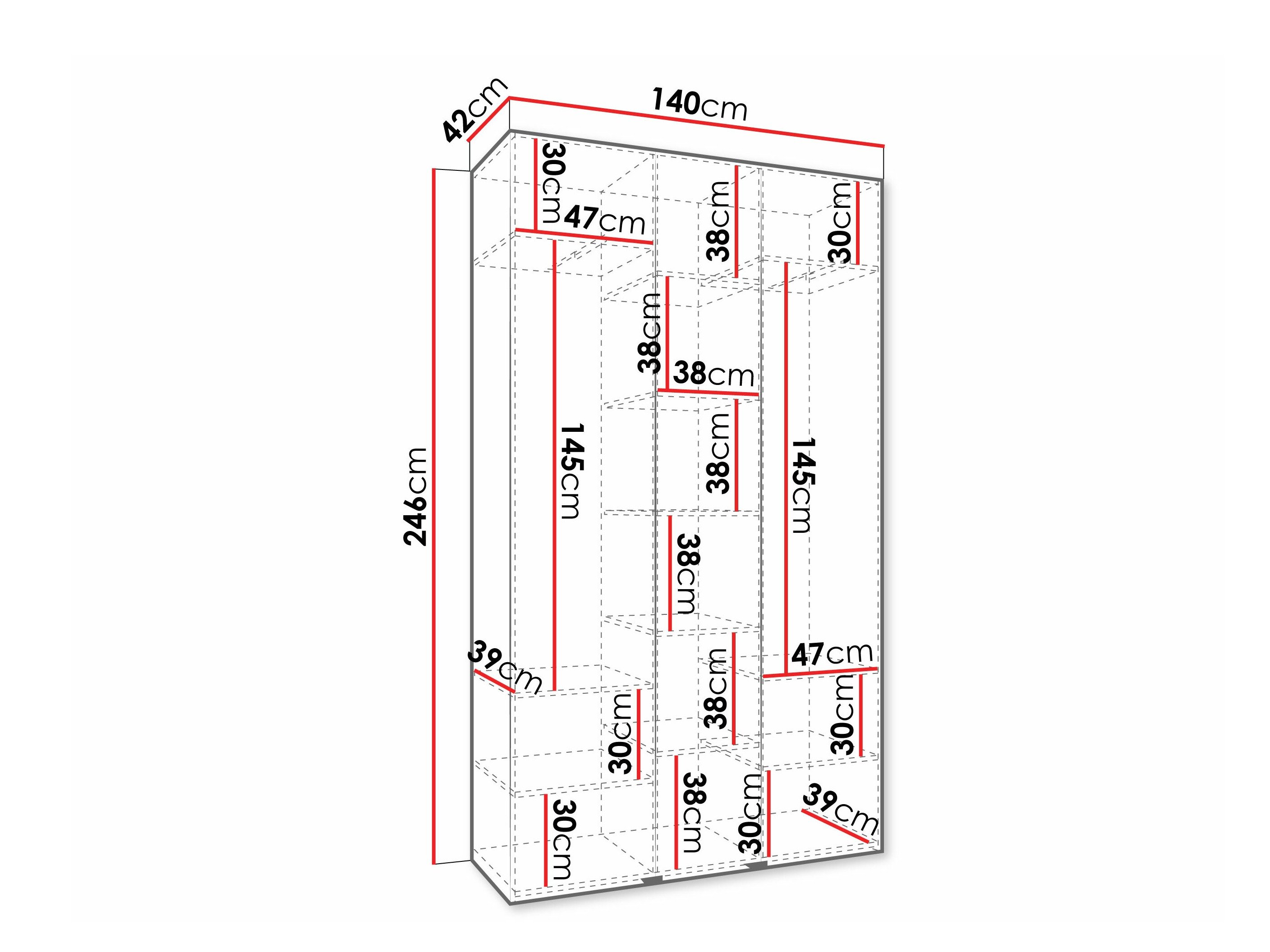 Armoire Hartford 573 (Blanc)