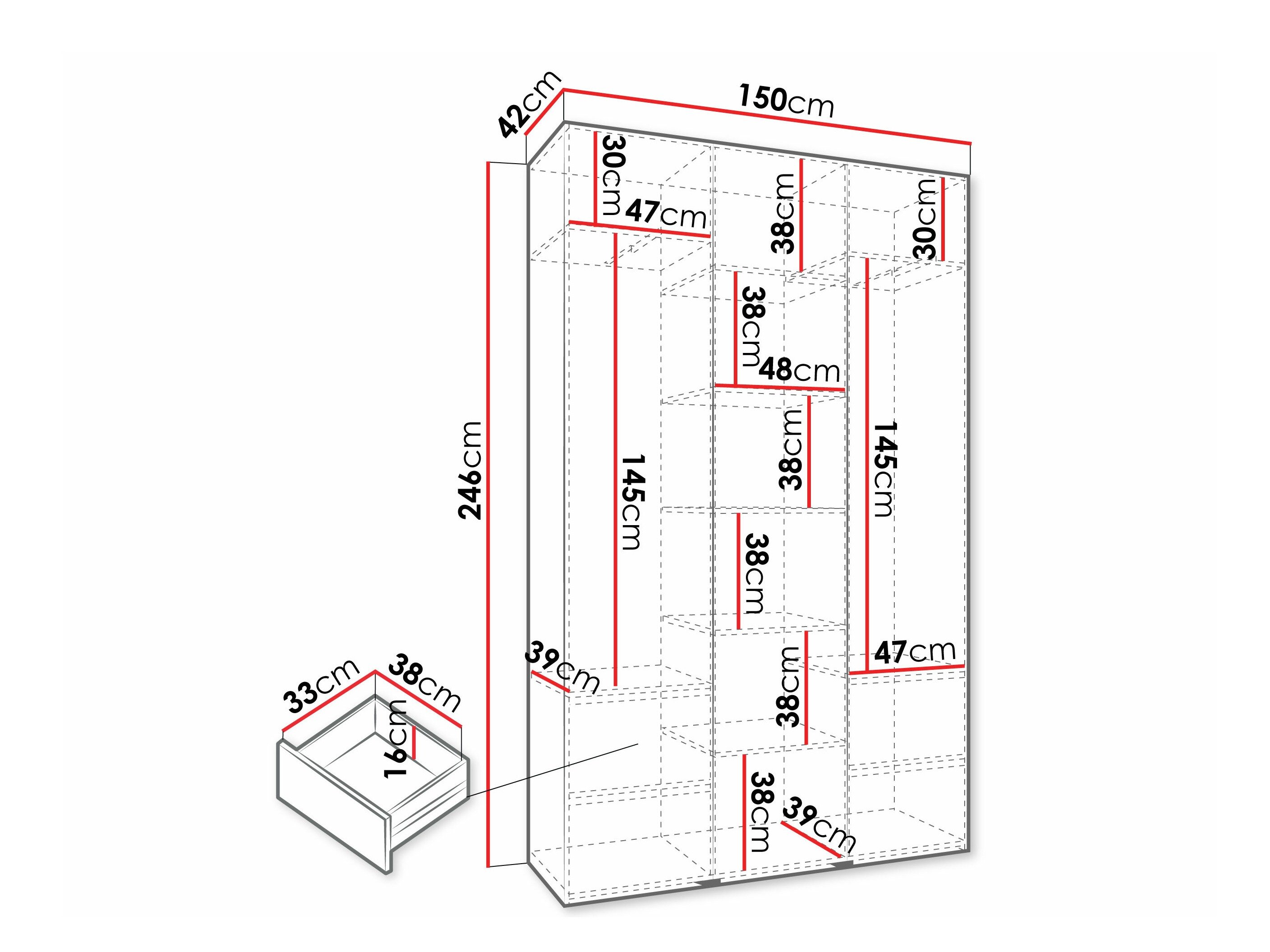 Armoire Hartford 573 (Blanc)
