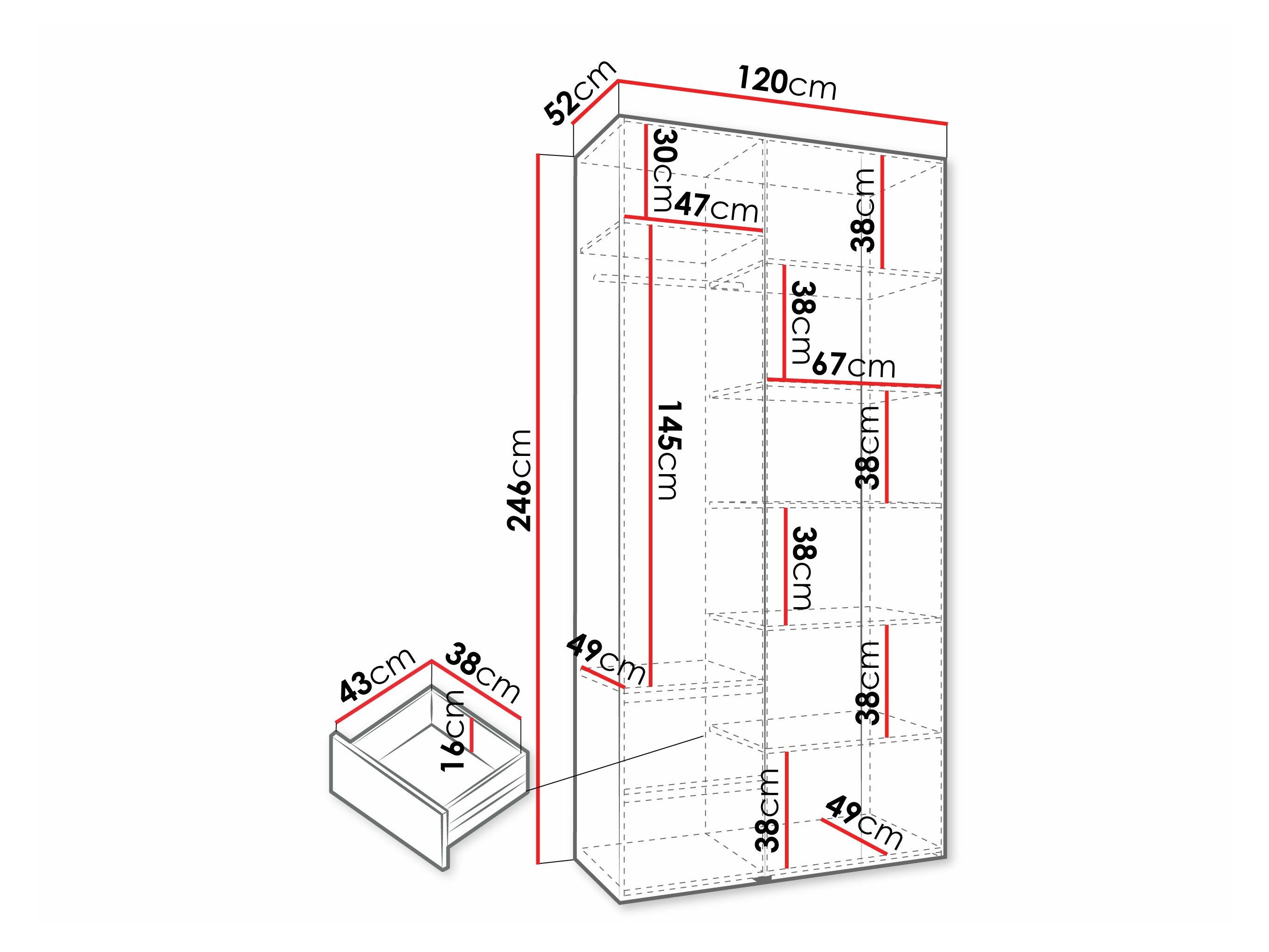 Armoire Hartford 573 (Cachemire)