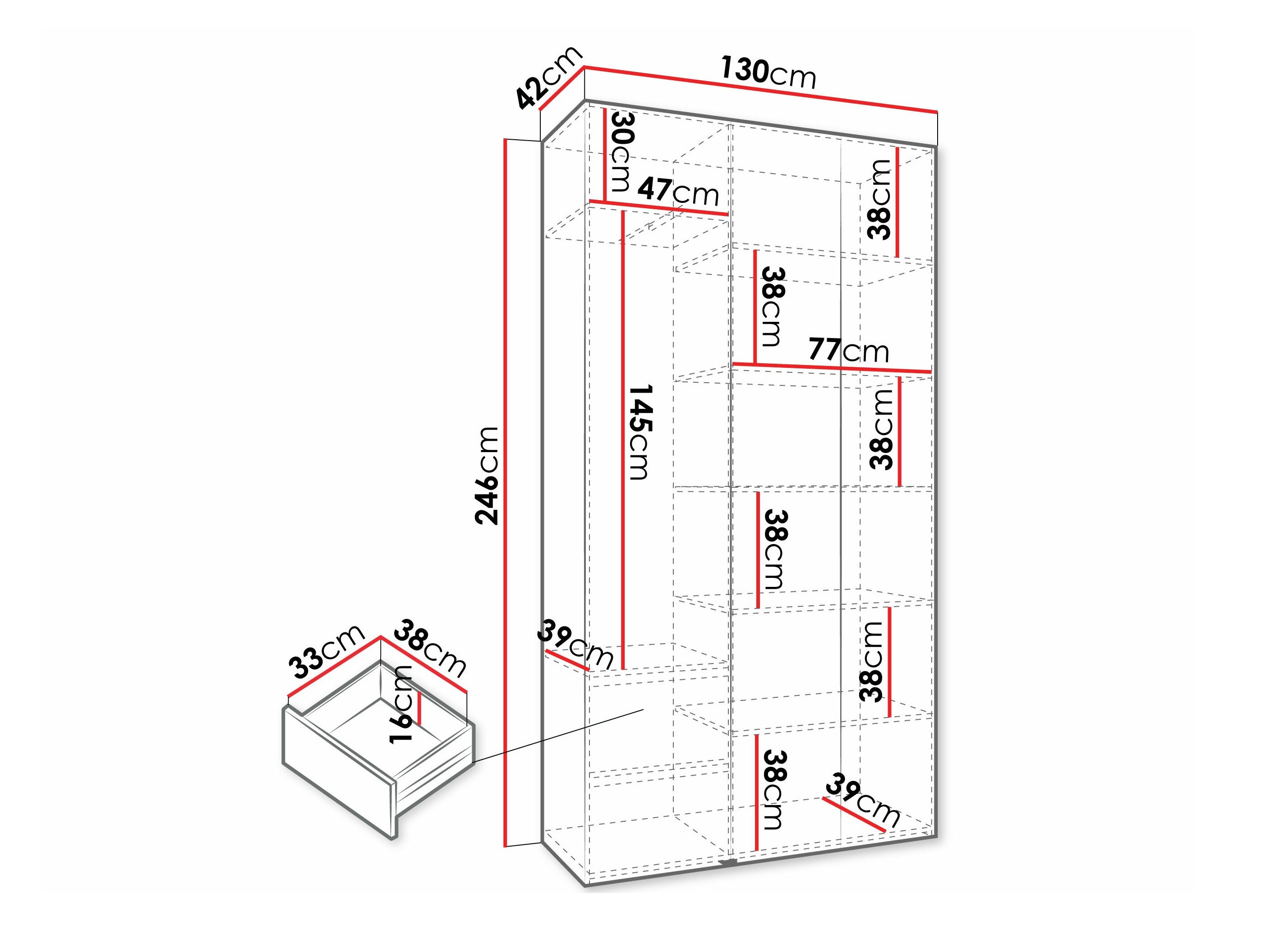 Armoire Hartford 573 (Cachemire)