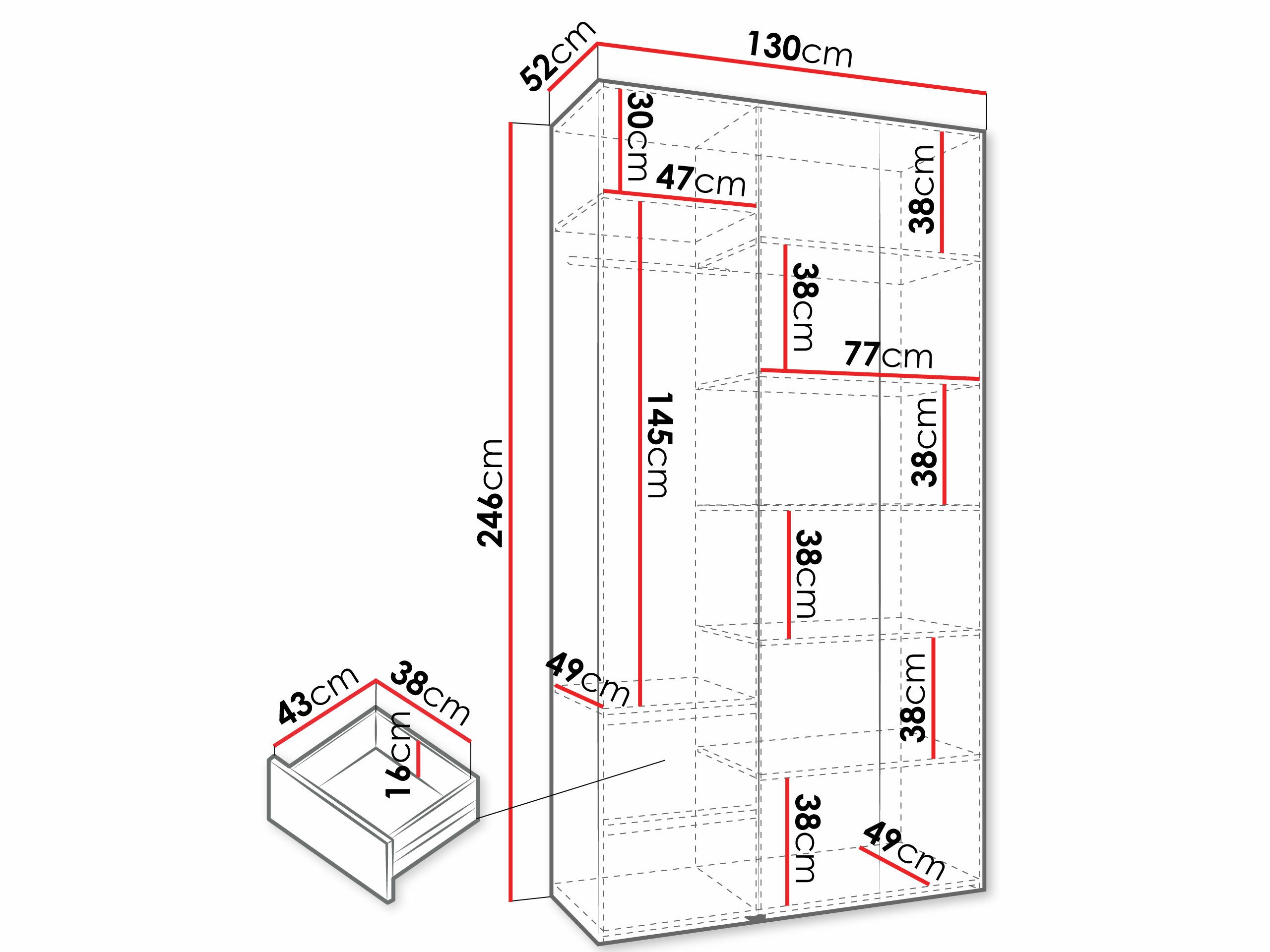 Armoire Hartford 573 (Cachemire)