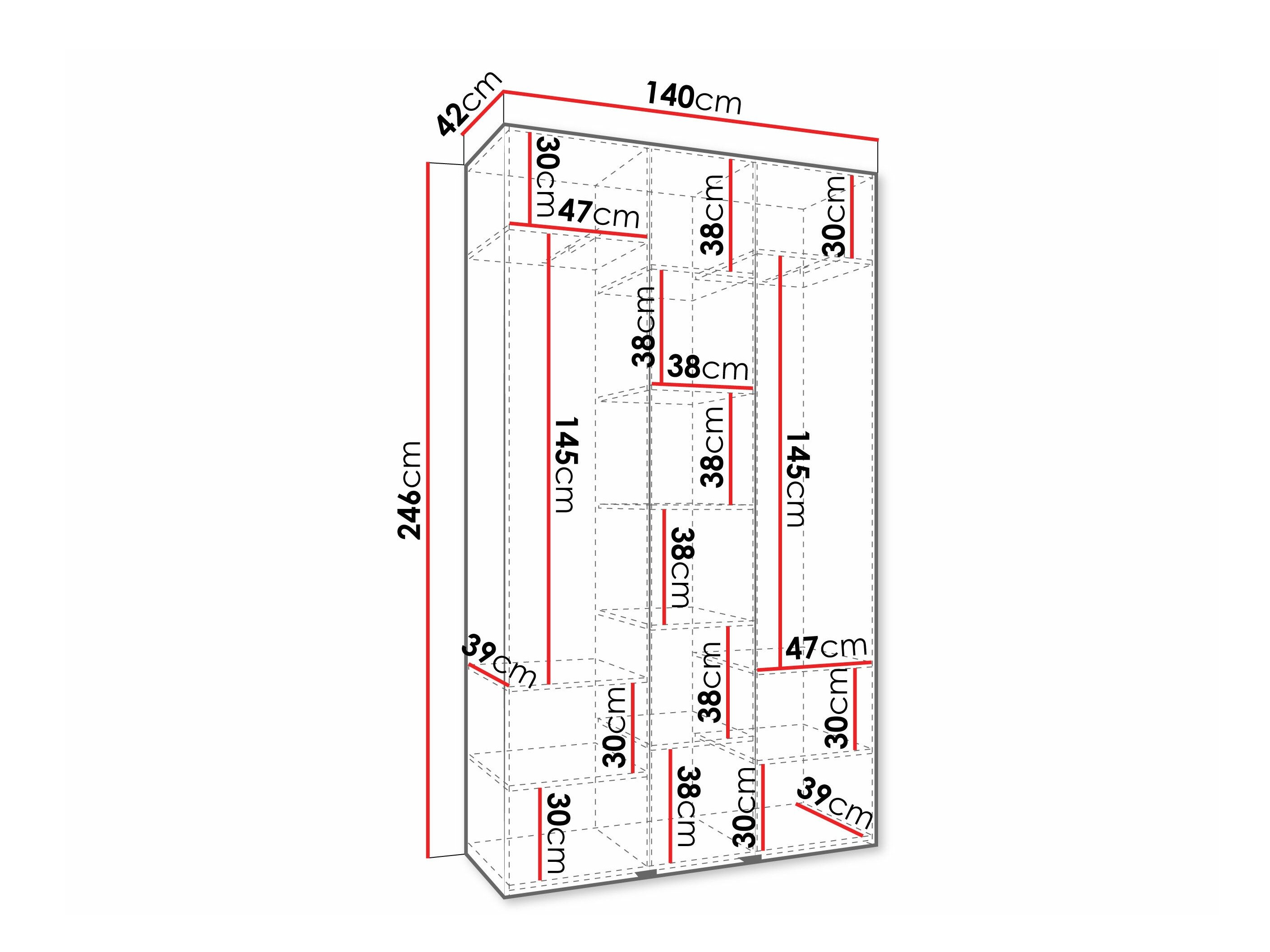 Armoire Hartford 573 (Cachemire)