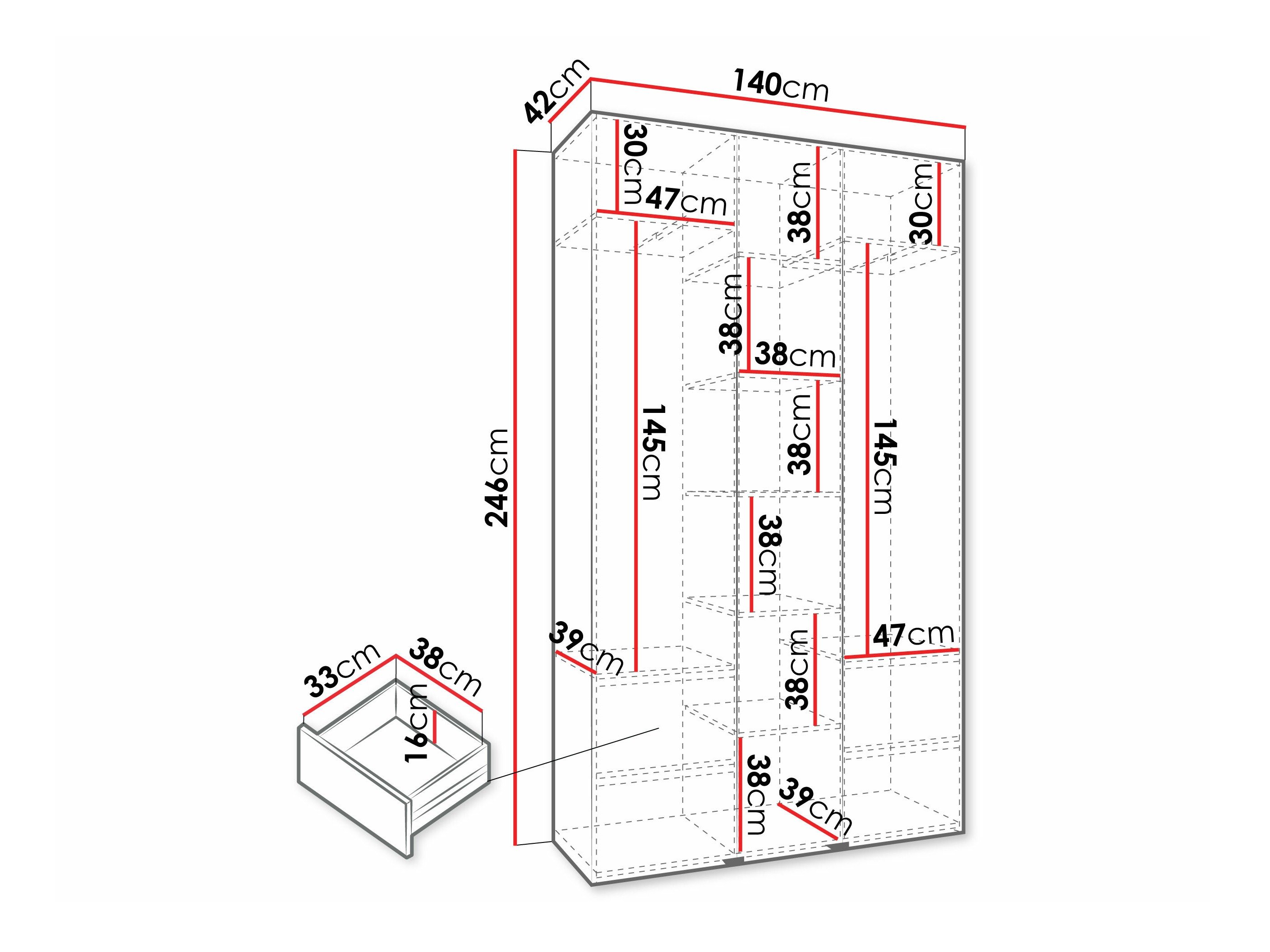 Armoire Hartford 573 (Cachemire)