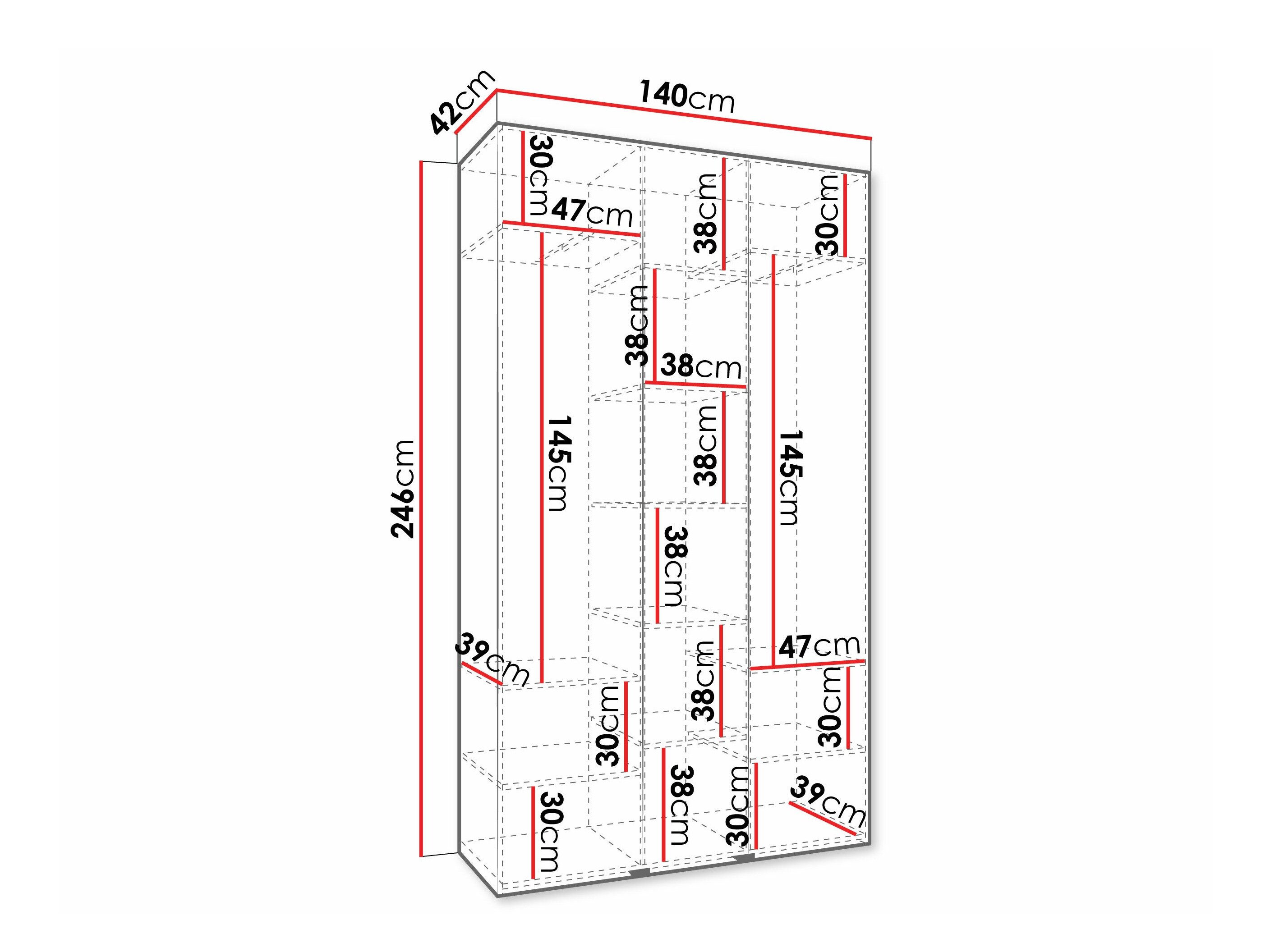 Armoire Hartford 573 (Cachemire)