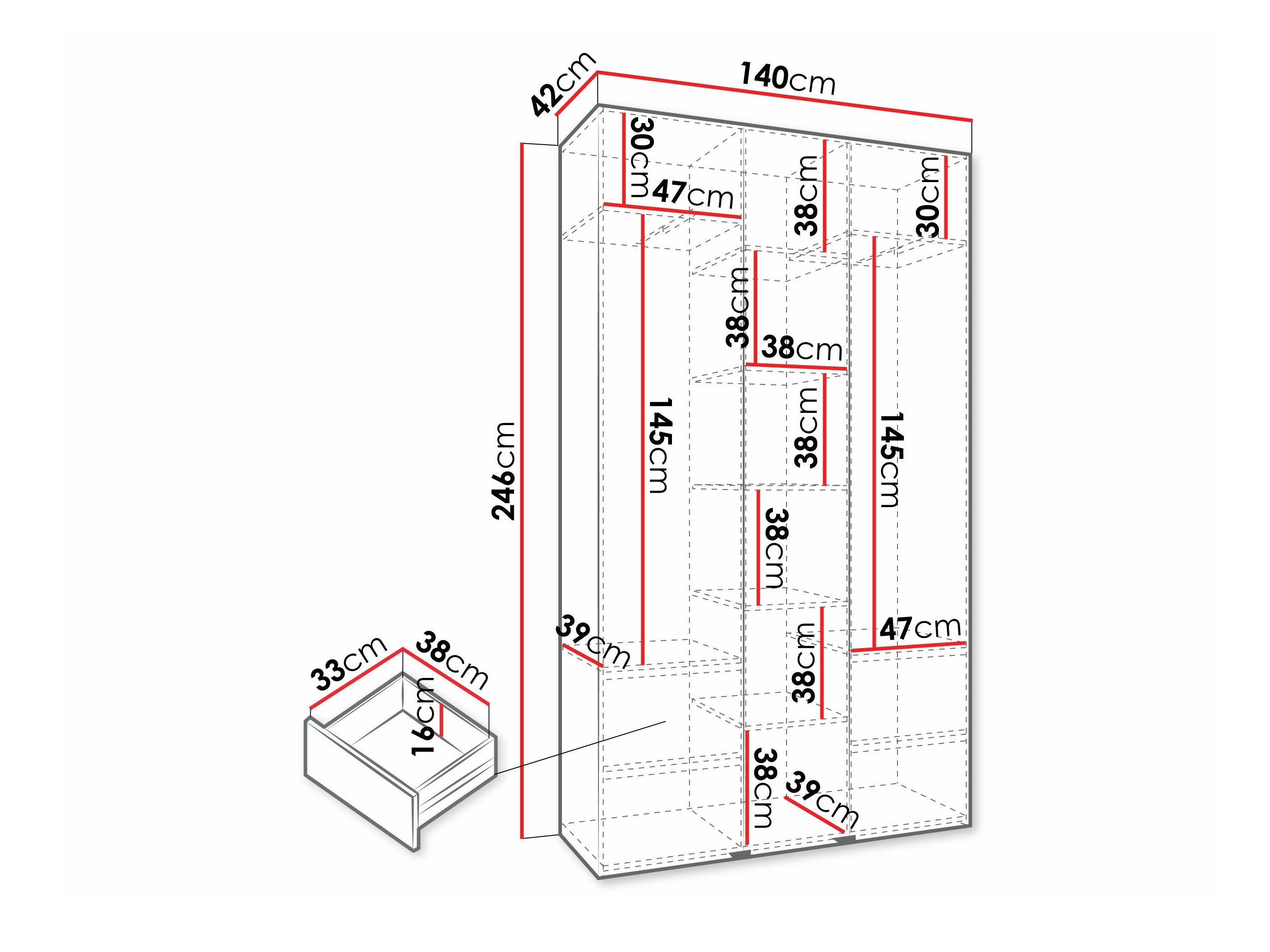 Armoire Hartford 573 (Cachemire)