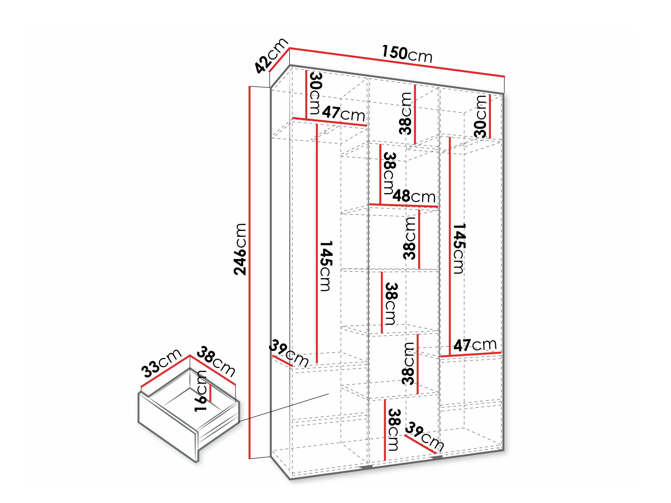 Armoire Hartford 573 (Cachemire)