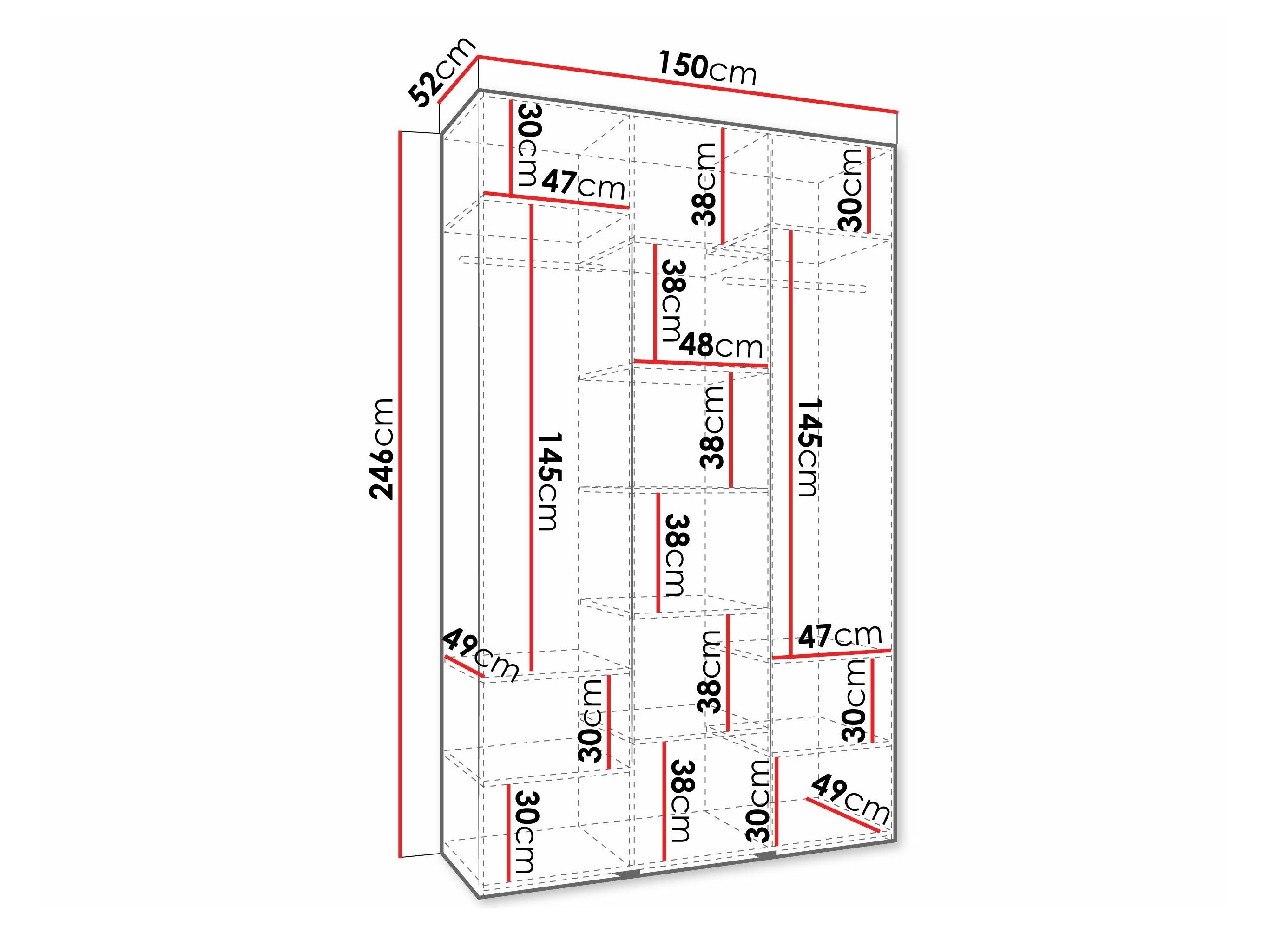 Armoire Hartford 573 (Cachemire)