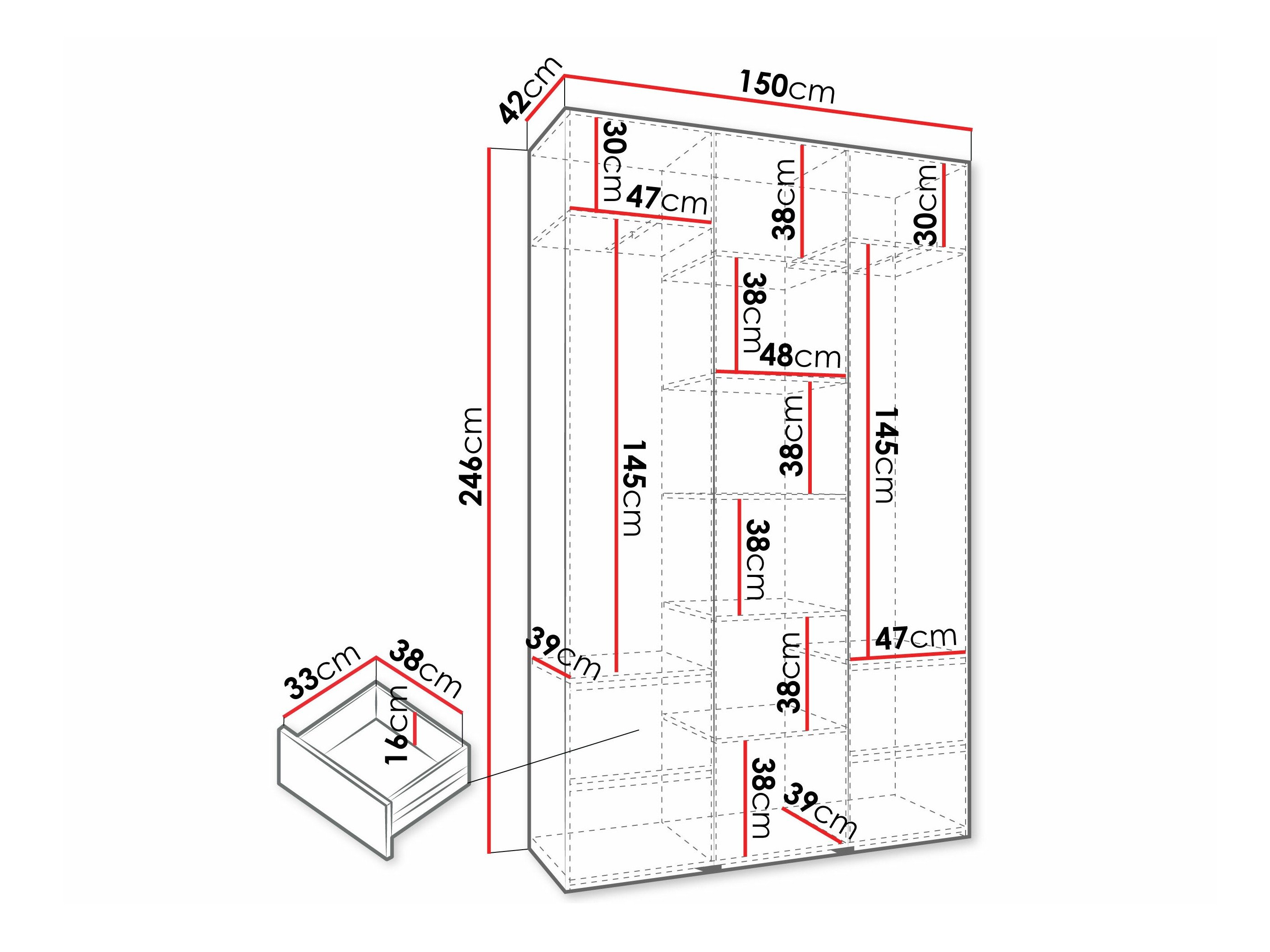 Armoire Hartford 573 (Cachemire)