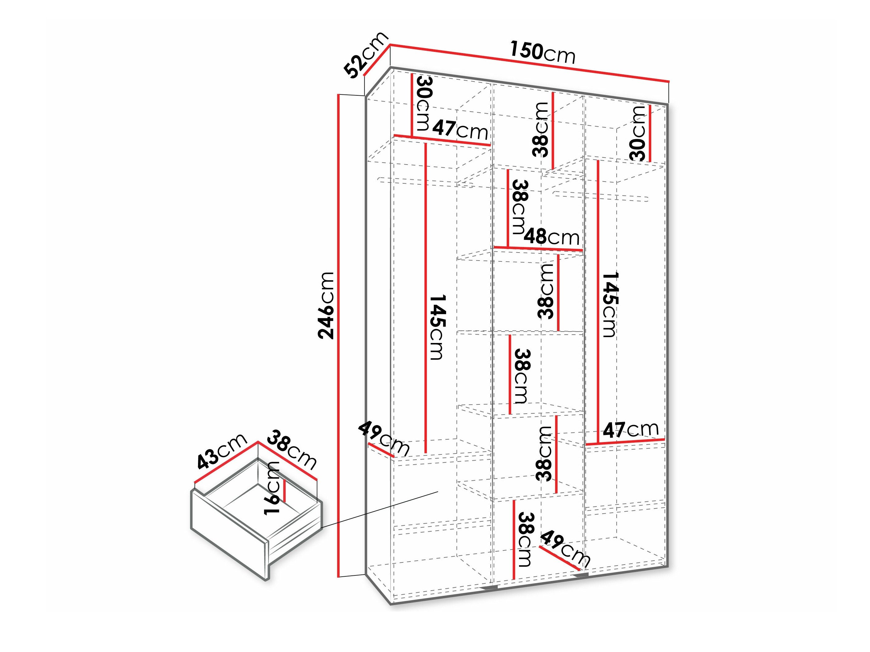 Armoire Hartford 573 (Cachemire)