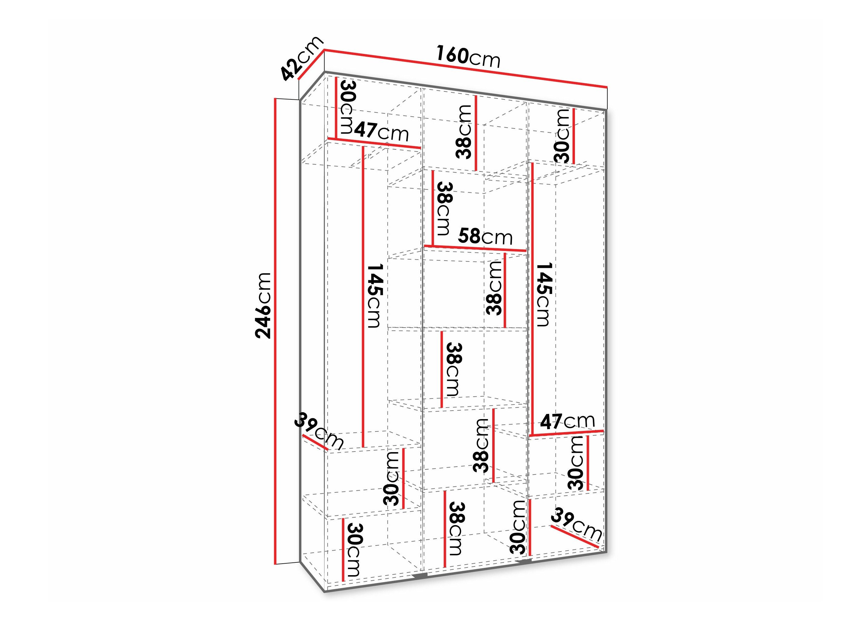 Armoire Hartford 573 (Blanc)