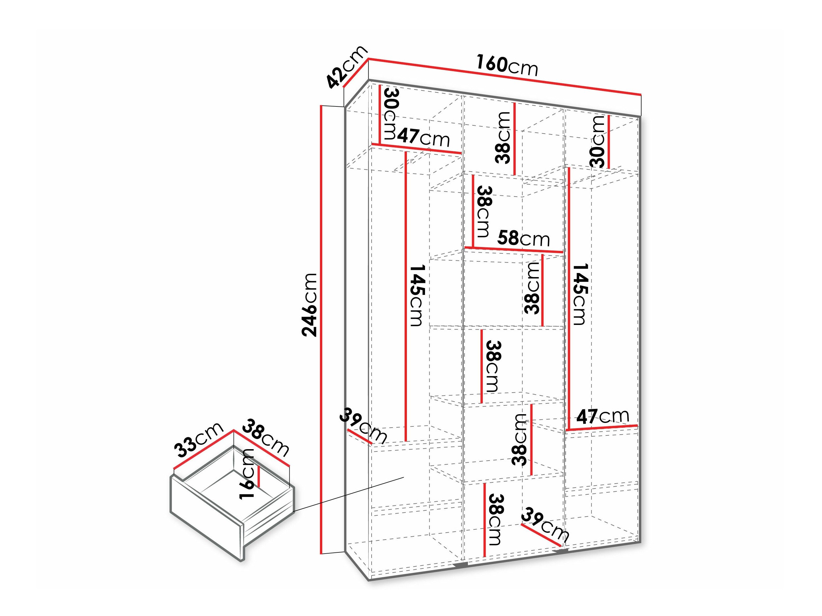 Armoire Hartford 573 (Cachemire)