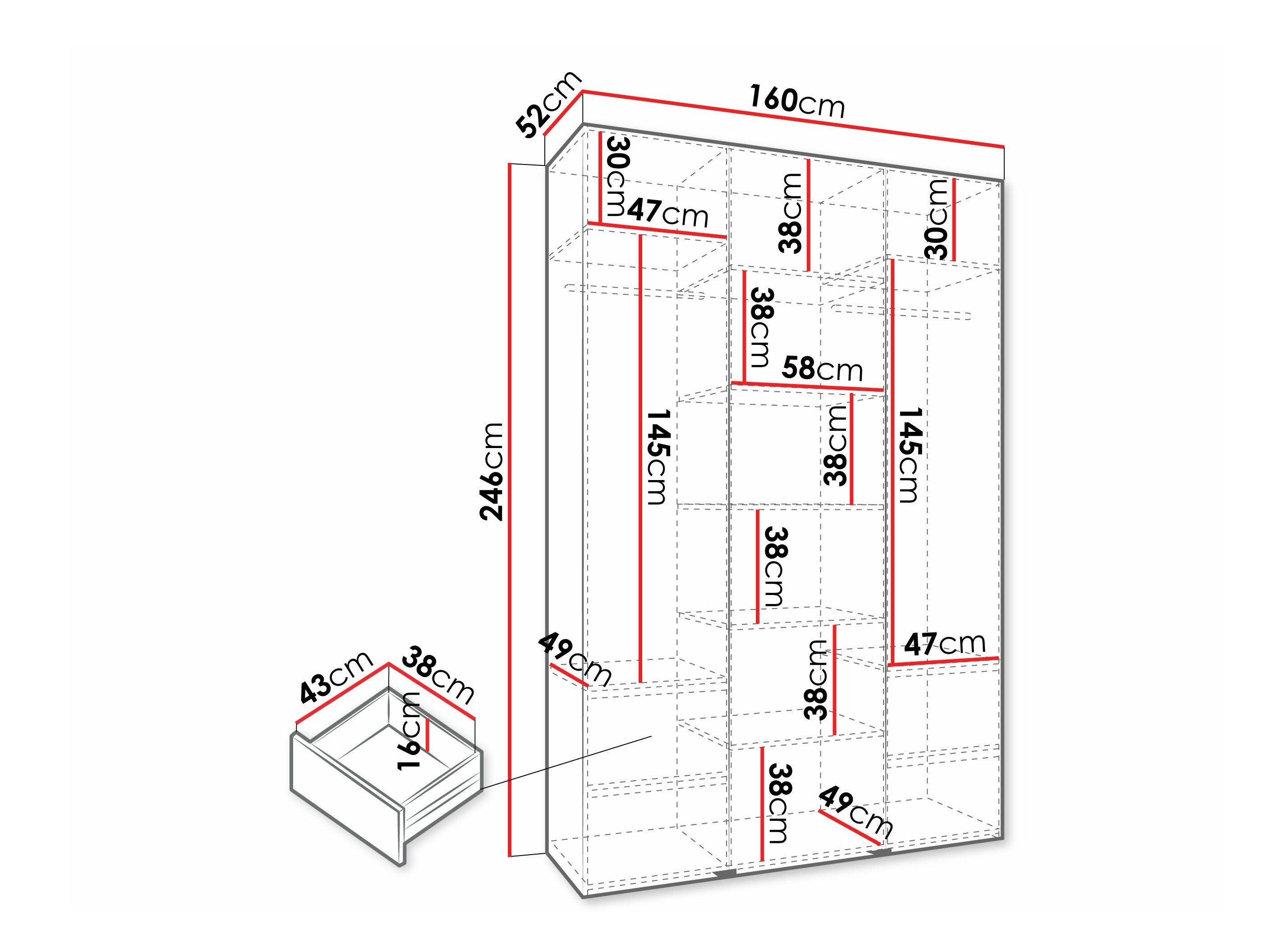 Armoire Hartford 573 (Cachemire)