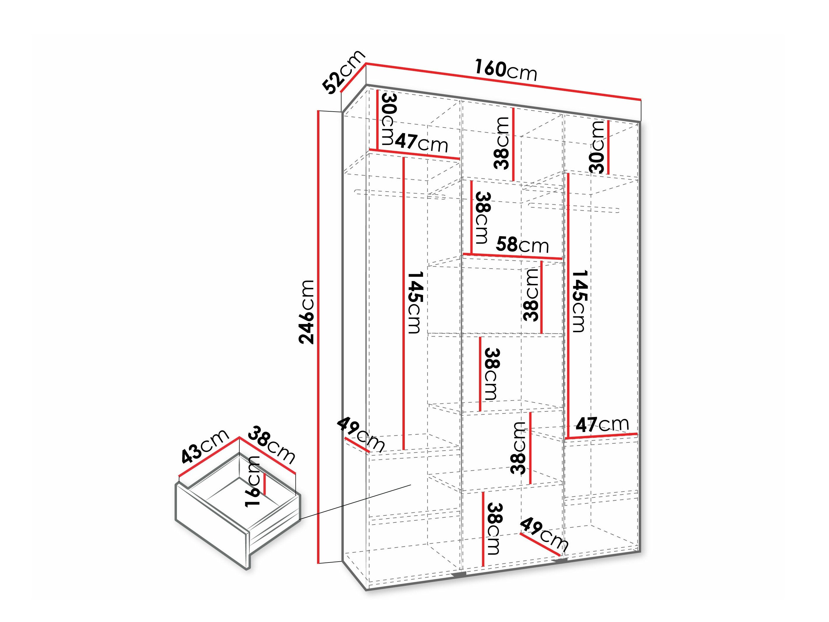 Armoire Hartford 573 (Cachemire)