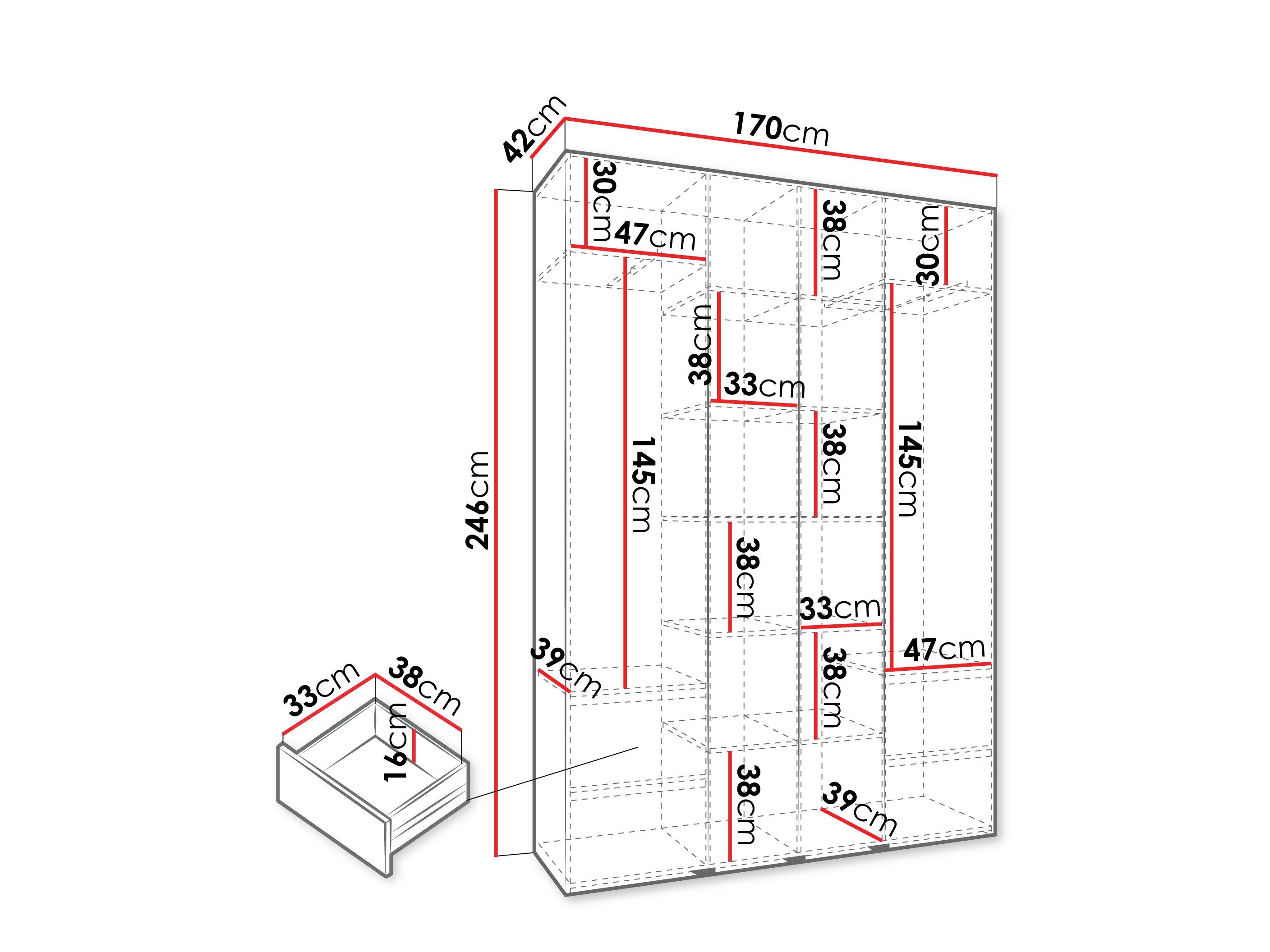 Armoire Hartford 574 (Blanc)