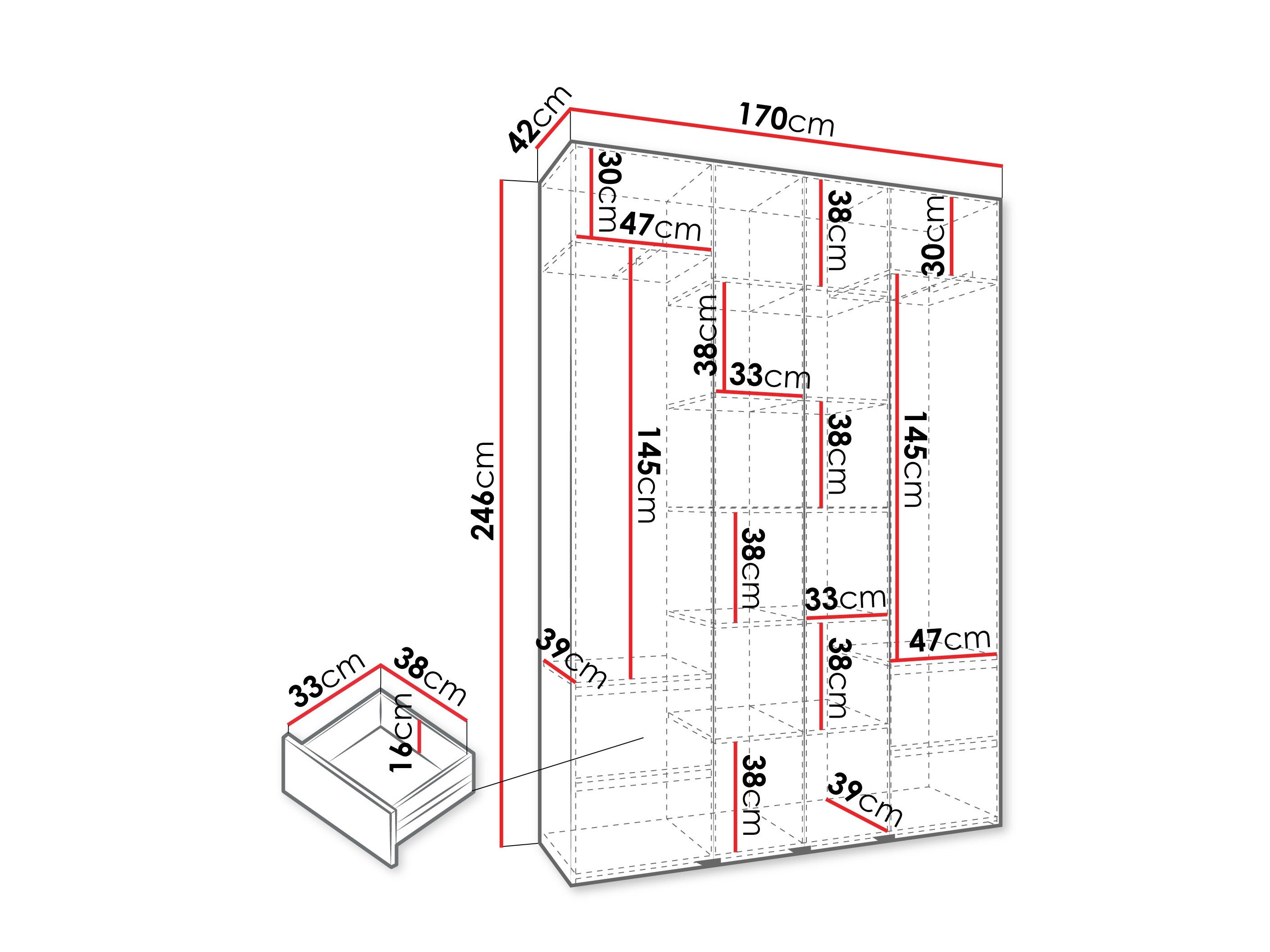 Armoire Hartford 574 (Blanc)