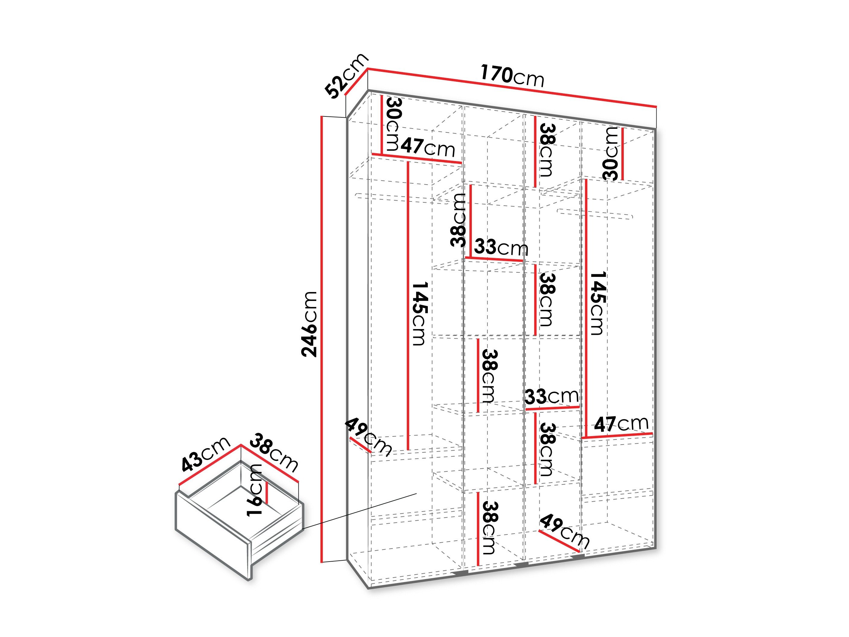 Armoire Hartford 574 (Blanc)
