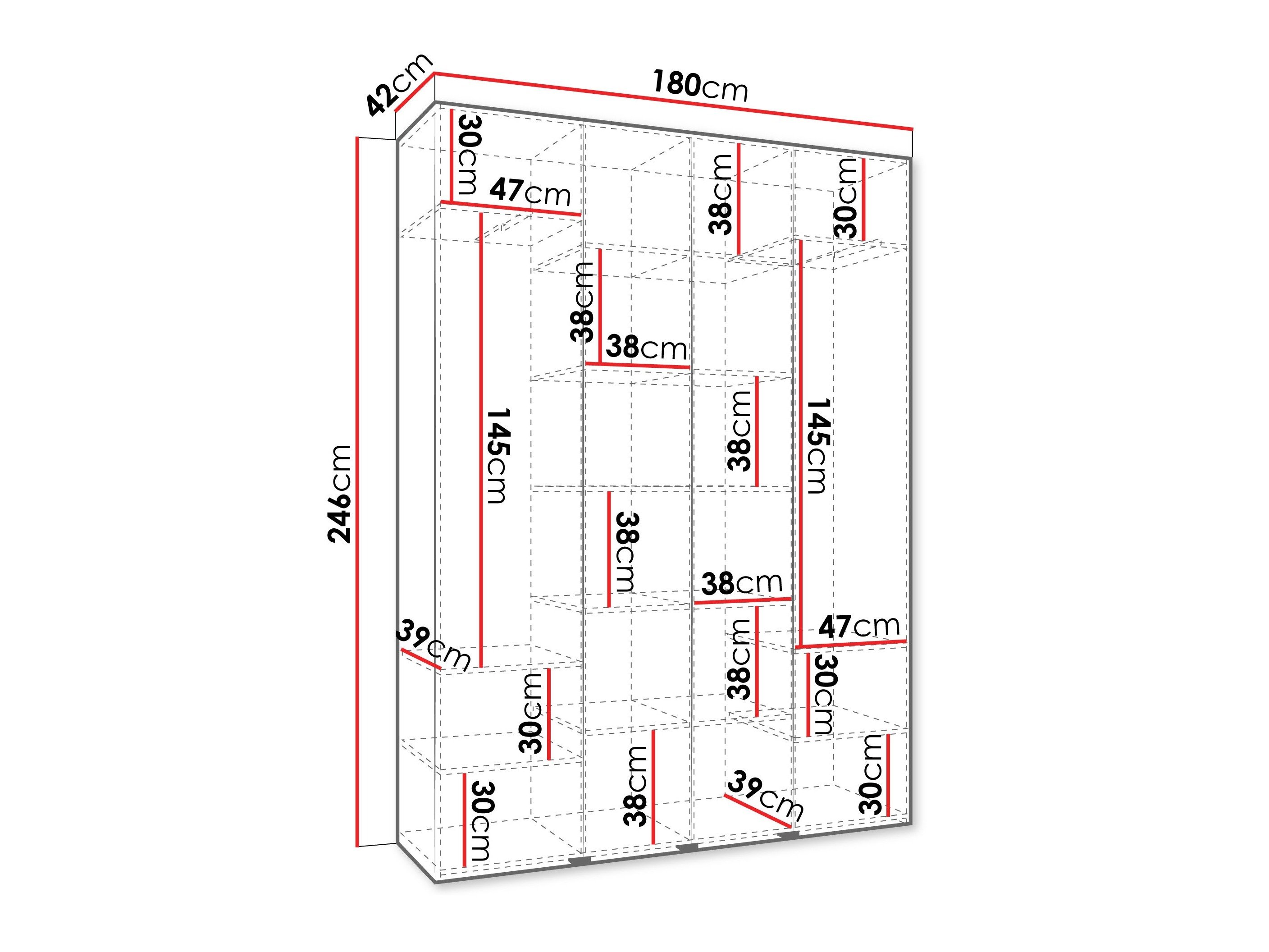 Armoire Hartford 574 (Blanc)