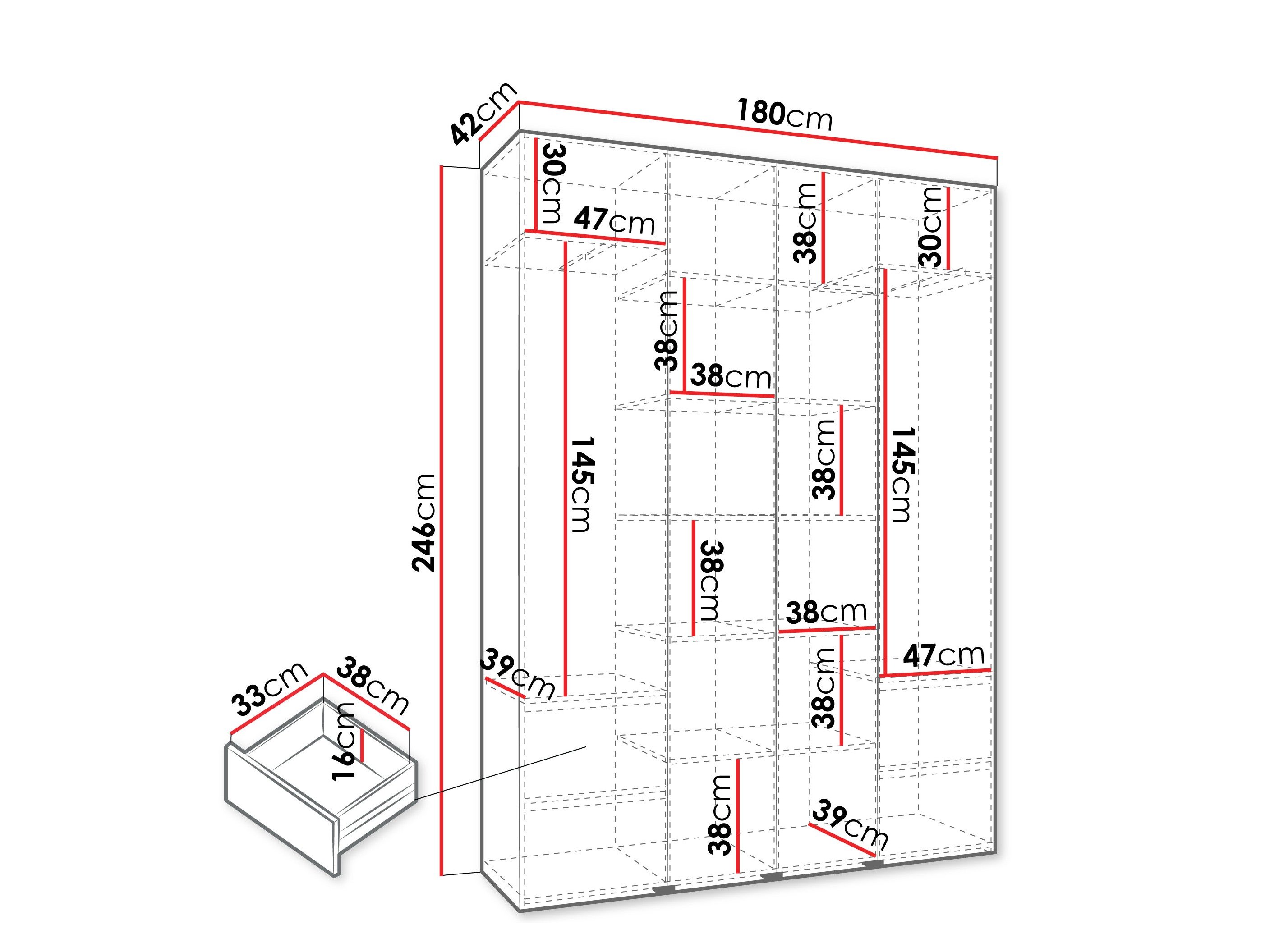 Armoire Hartford 574 (Blanc)