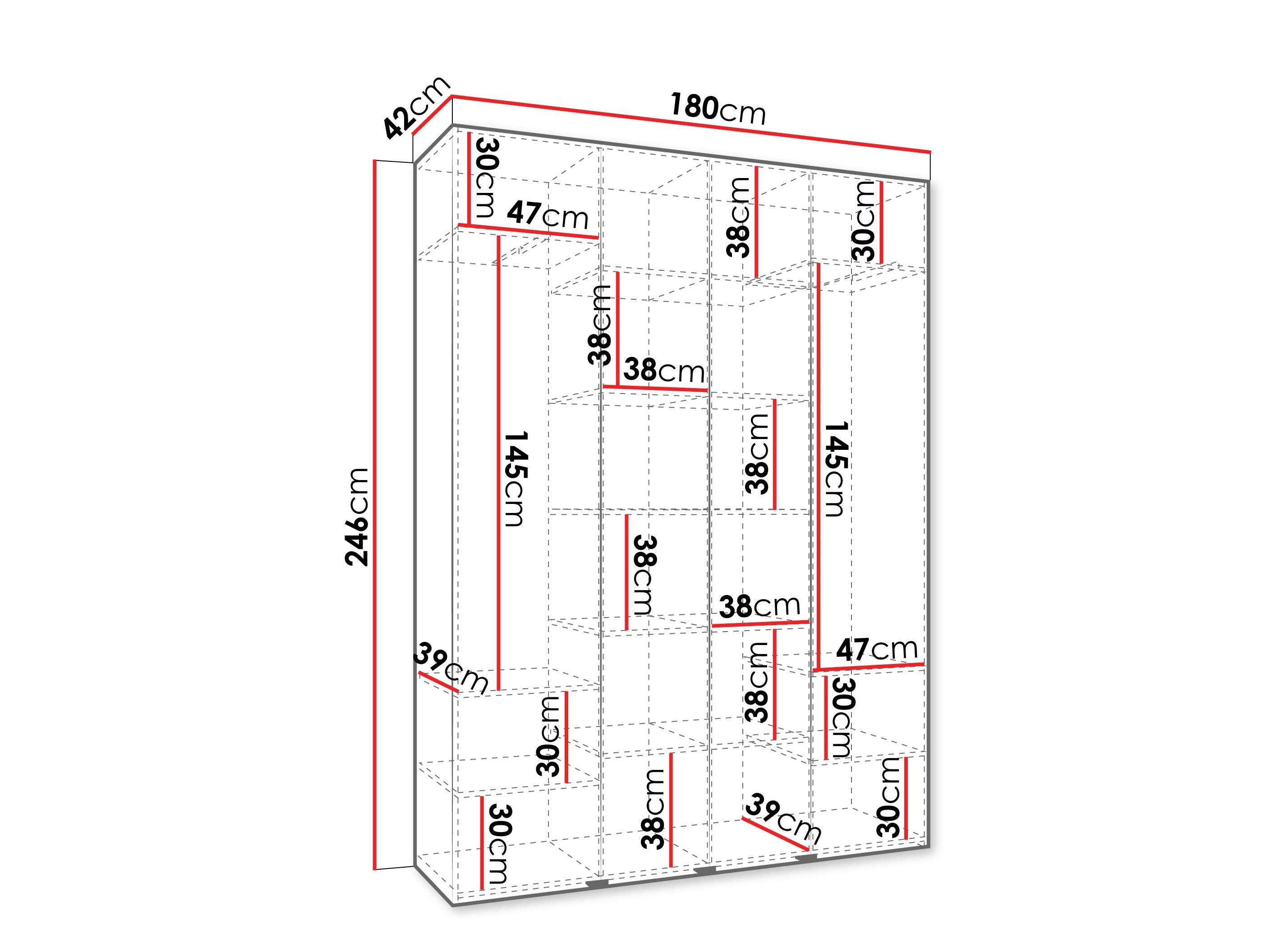 Armoire Hartford 574 (Blanc)