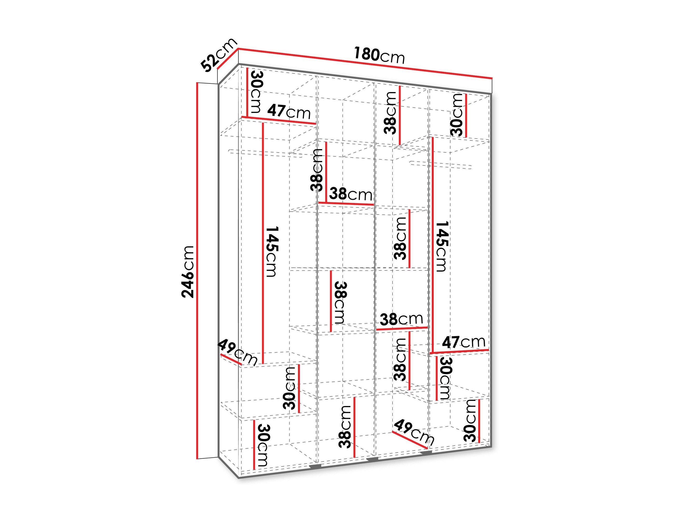 Armoire Hartford 574 (Blanc)